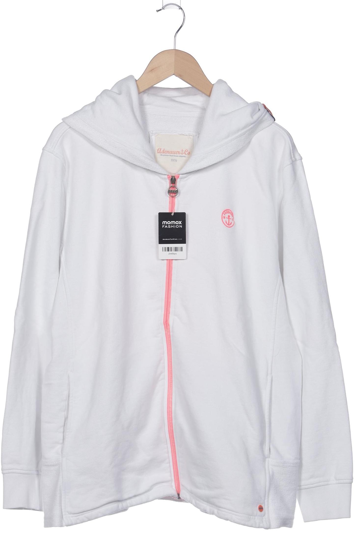 

Adenauer & Co Damen Kapuzenpullover, weiß, Gr. 48