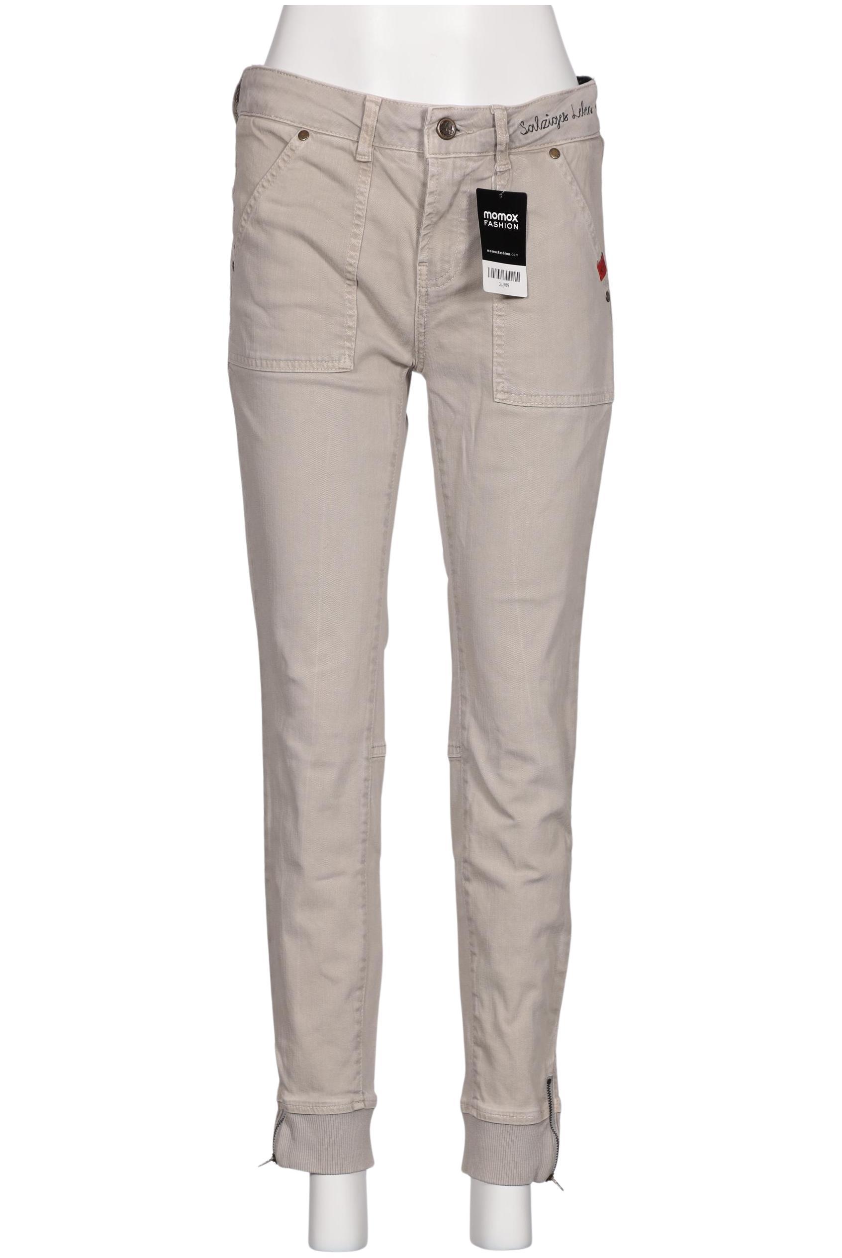 

Adenauer & Co Damen Jeans, beige, Gr. 27