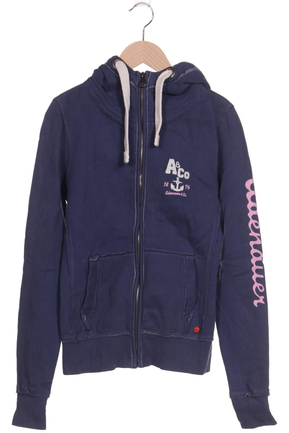 

Adenauer & Co Damen Kapuzenpullover, blau, Gr. 34