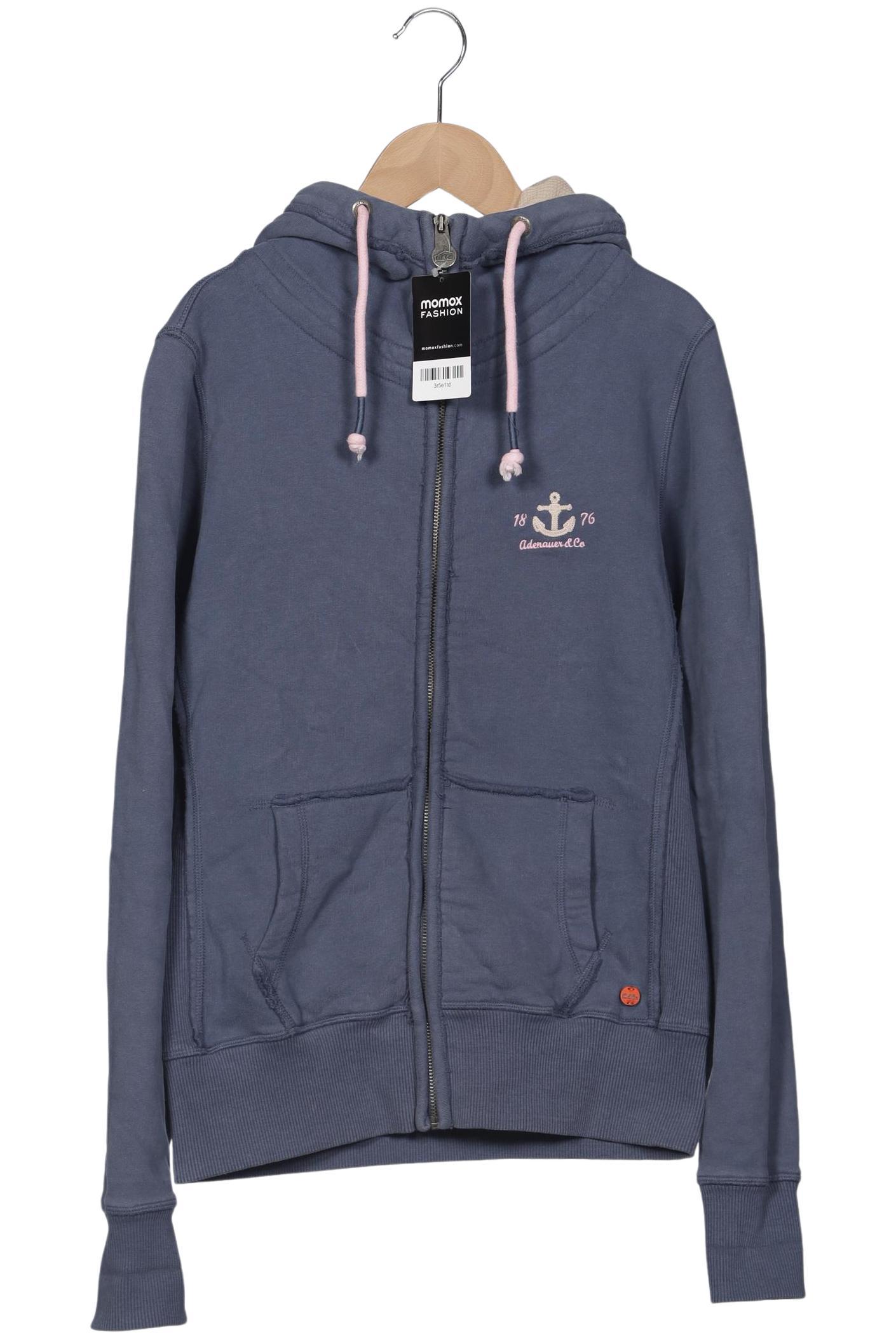 

Adenauer & Co Damen Kapuzenpullover, blau, Gr. 36