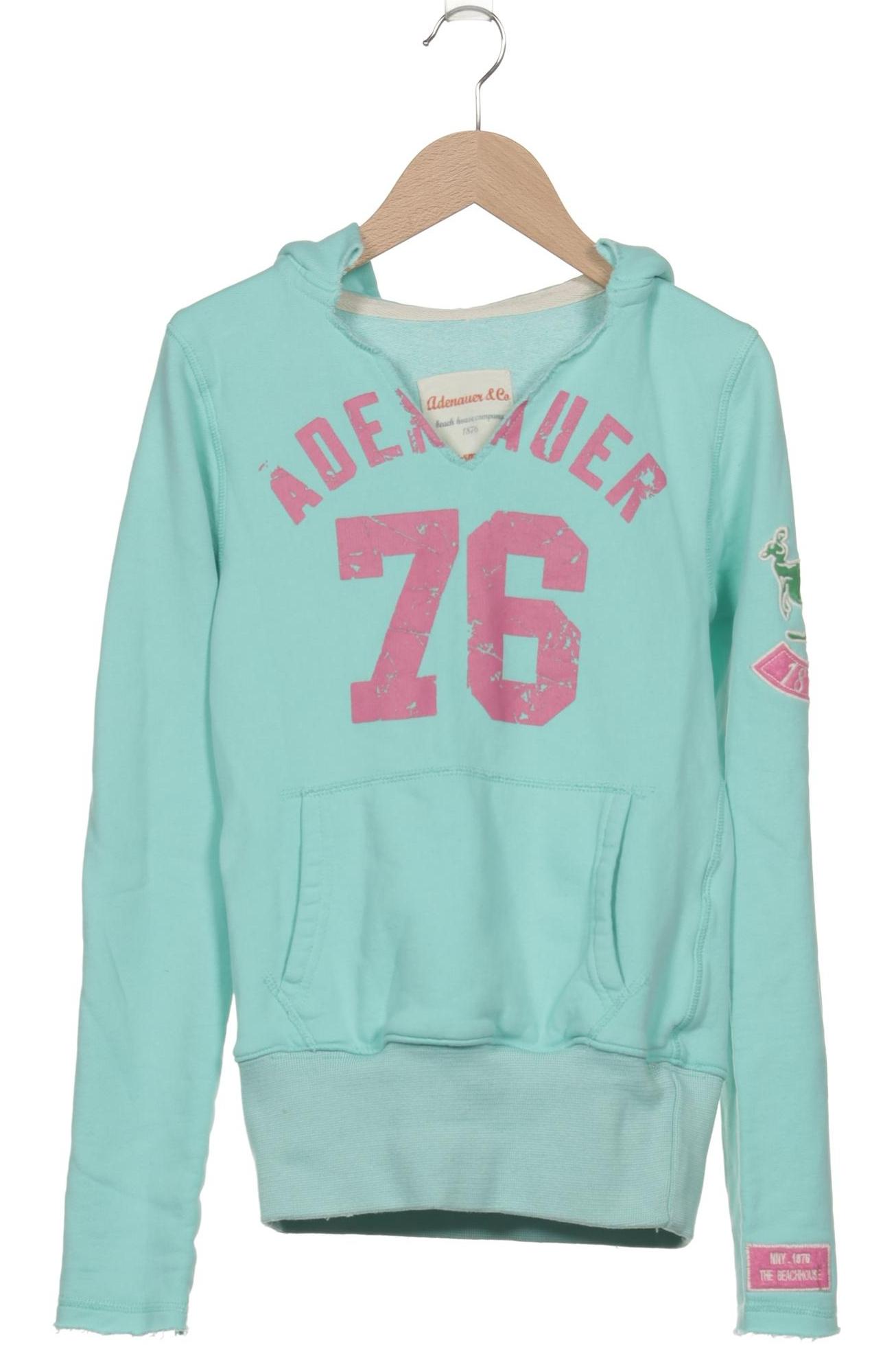 

Adenauer & Co Damen Kapuzenpullover, türkis, Gr. 34