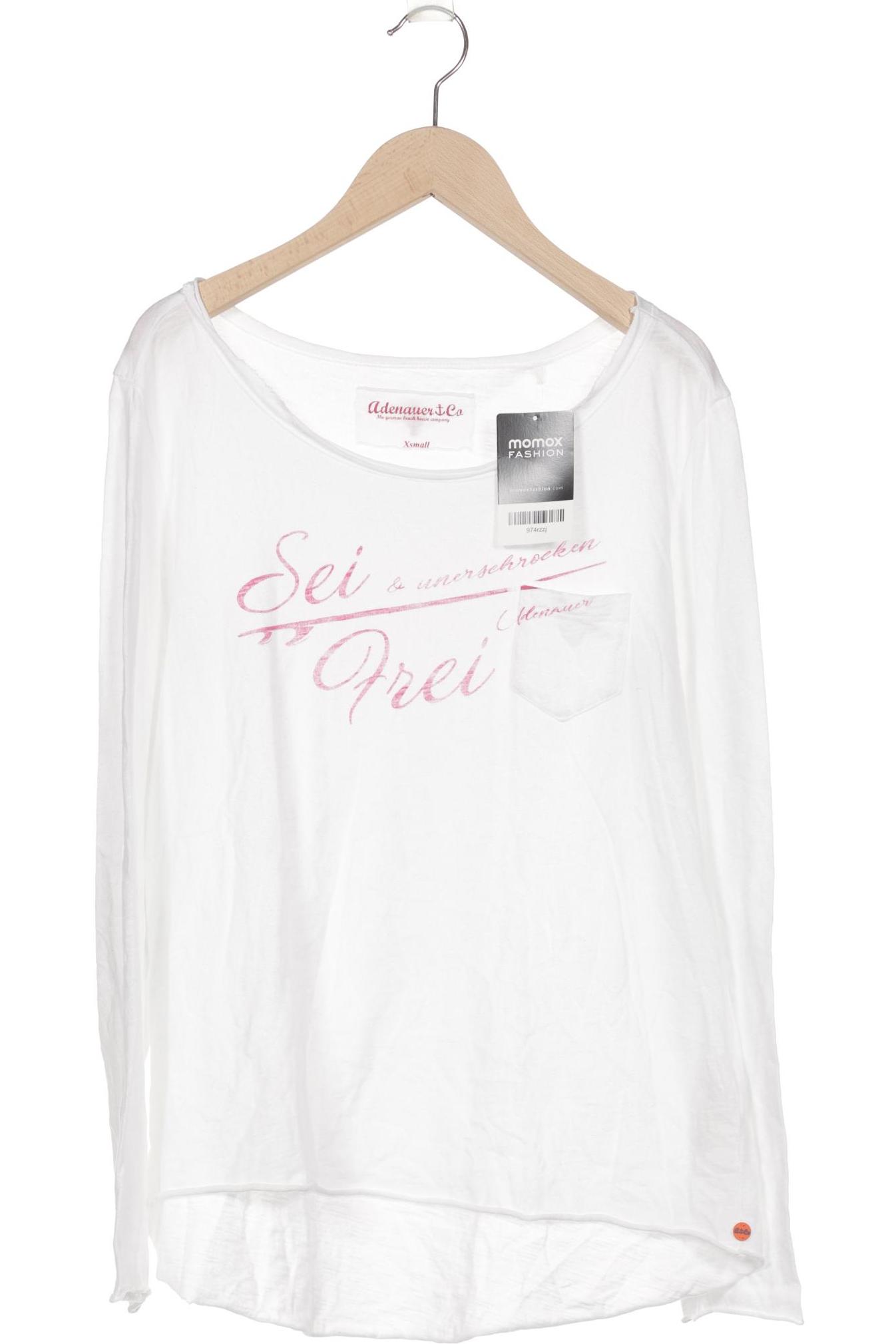 

Adenauer & Co Damen Langarmshirt, weiß, Gr. 34