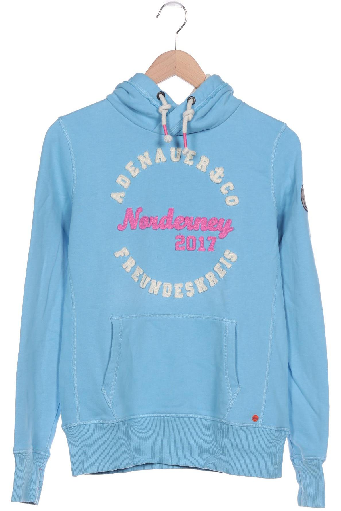

Adenauer & Co Damen Kapuzenpullover, blau, Gr. 38