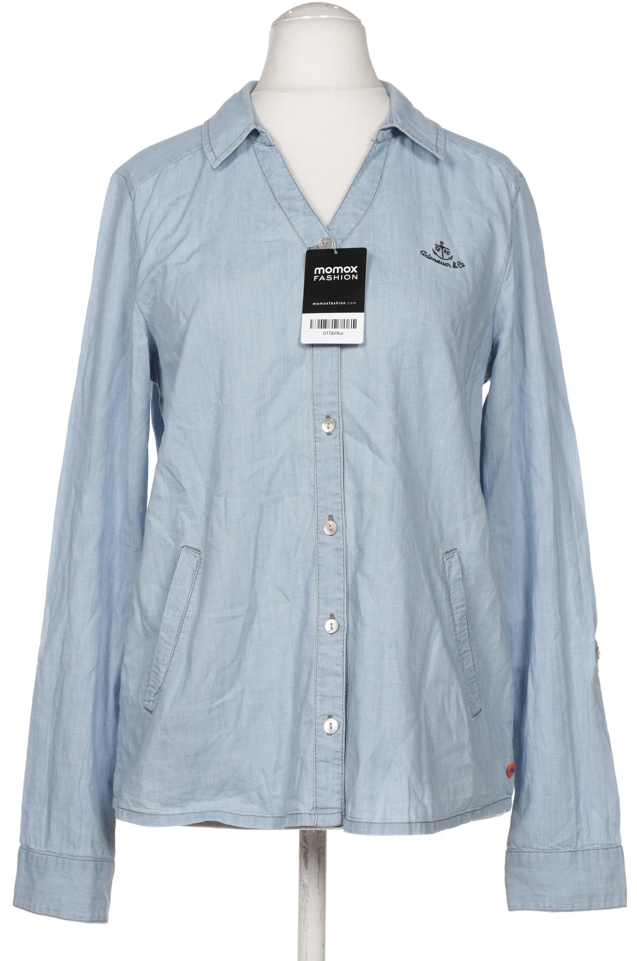 

Adenauer & Co Damen Bluse, blau, Gr. 38