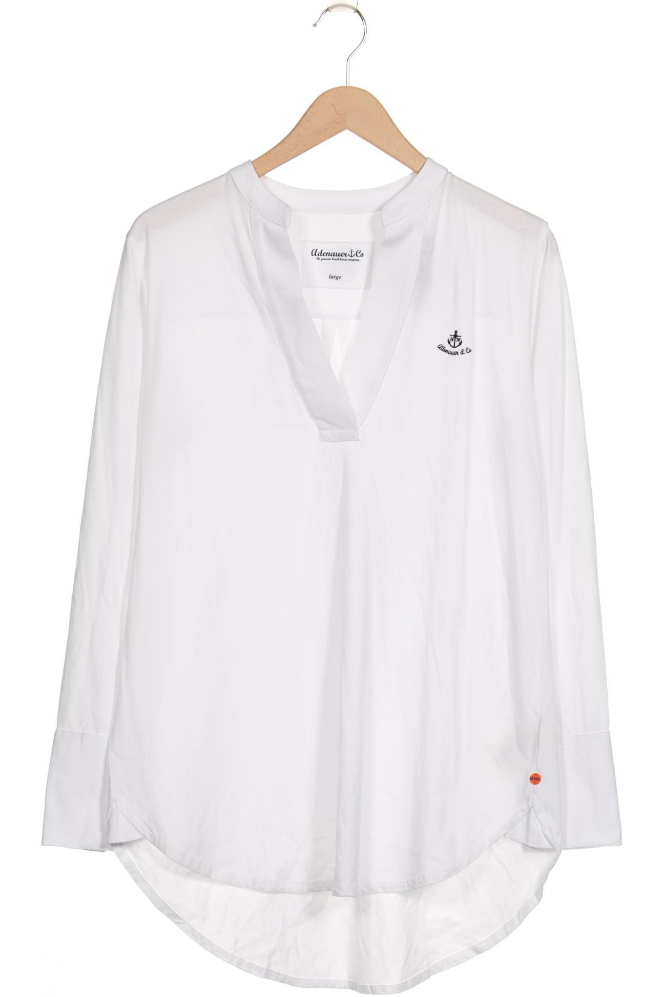 

Adenauer & Co Damen Langarmshirt, weiß, Gr. 42