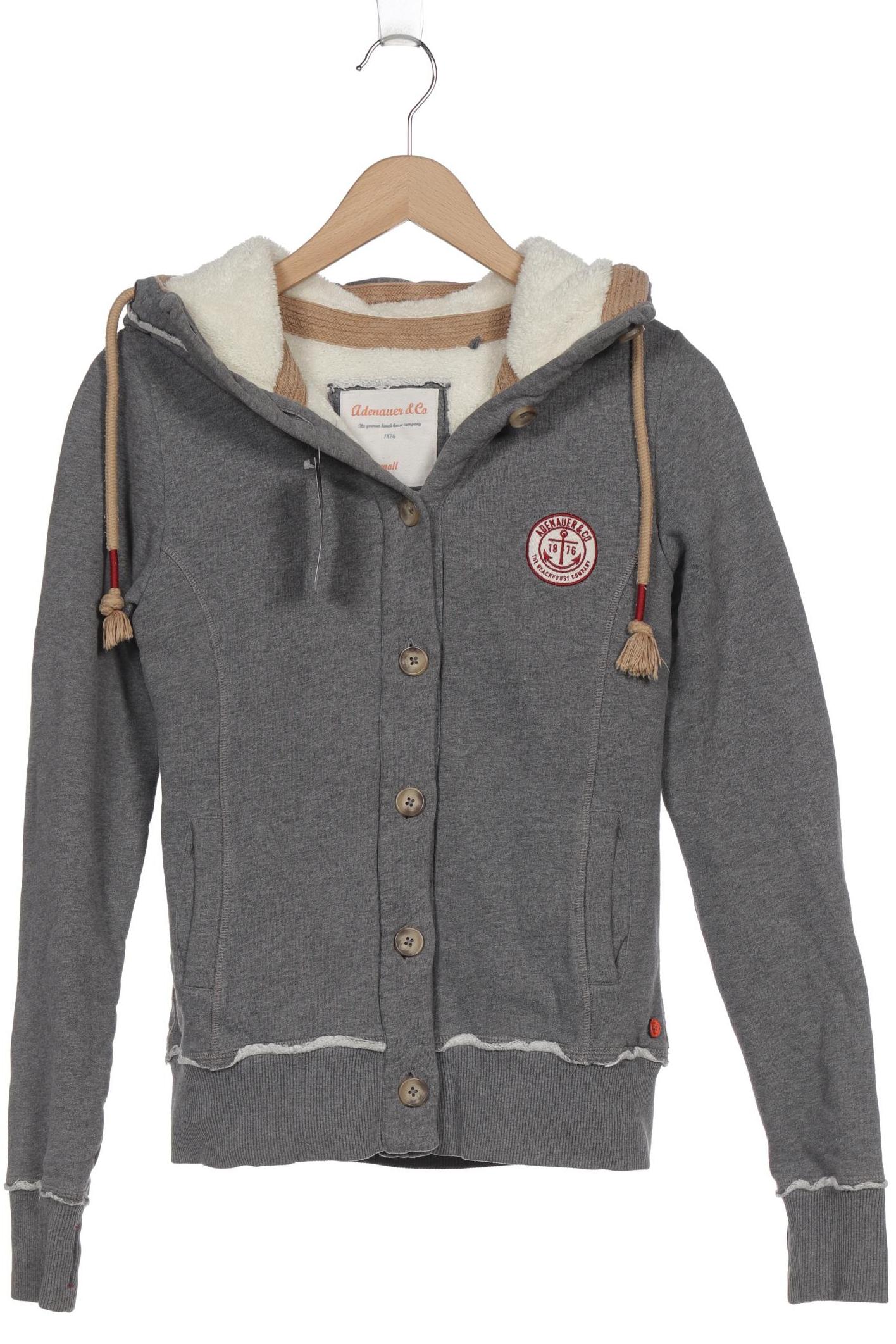 

Adenauer & Co Damen Kapuzenpullover, grau, Gr. 36