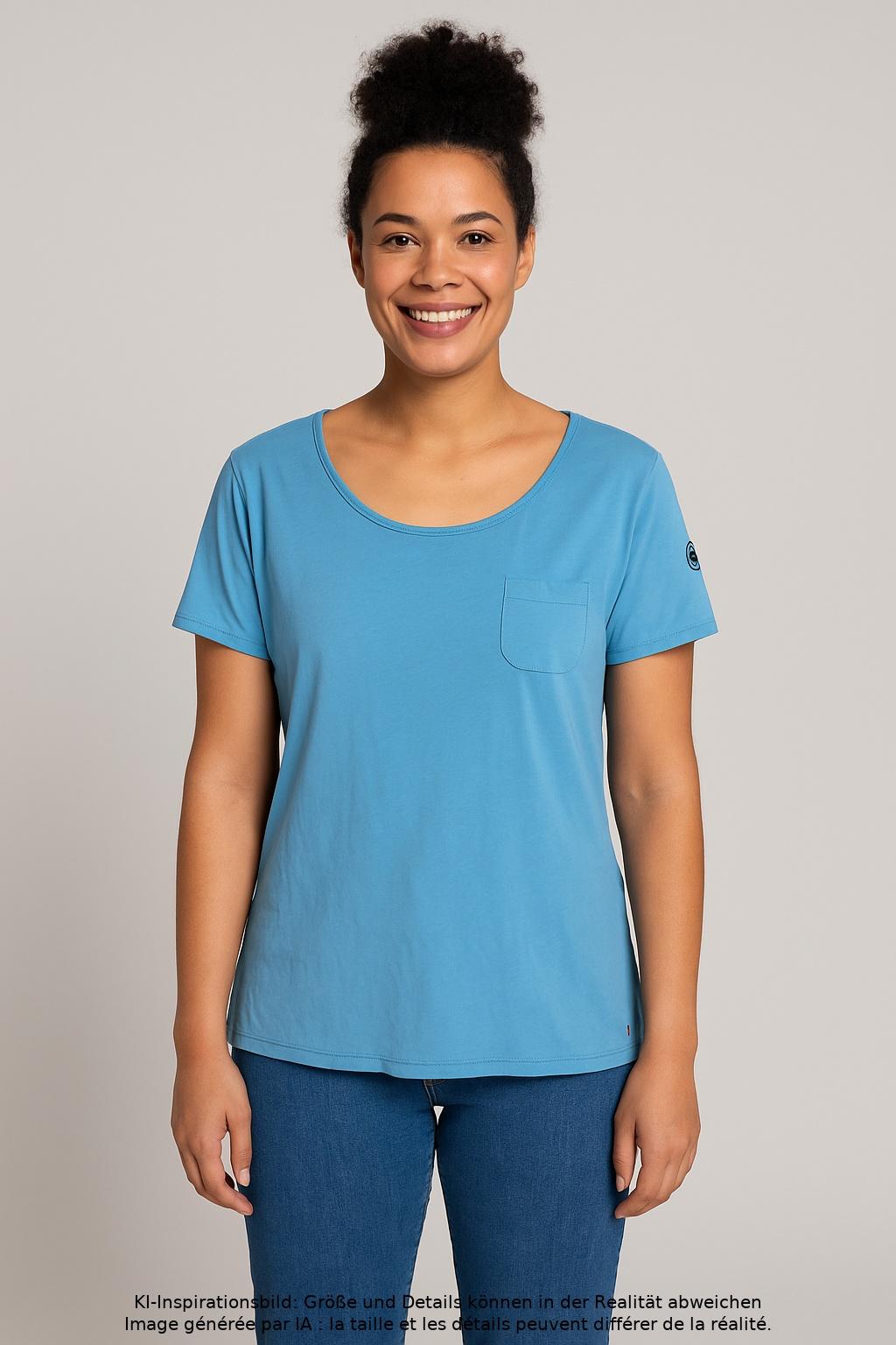 

Adenauer & Co Damen T-Shirt, hellblau, Gr. 44