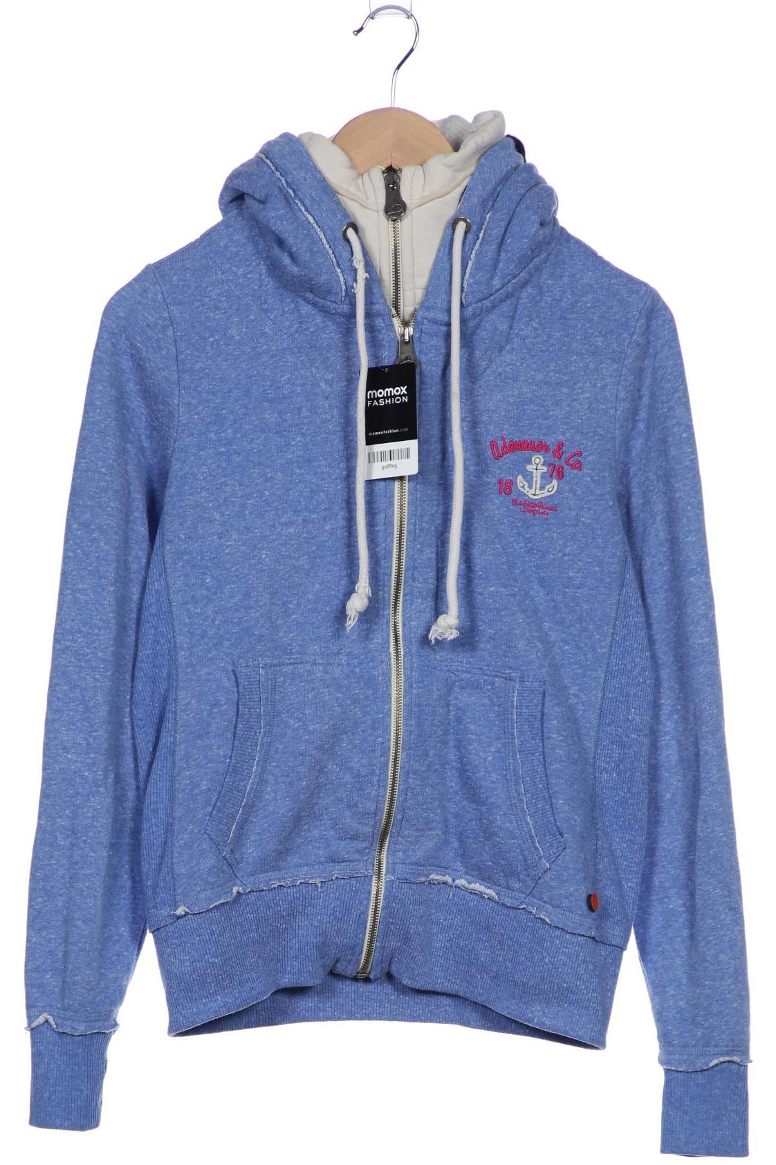 

Adenauer & Co Damen Kapuzenpullover, blau, Gr. 36