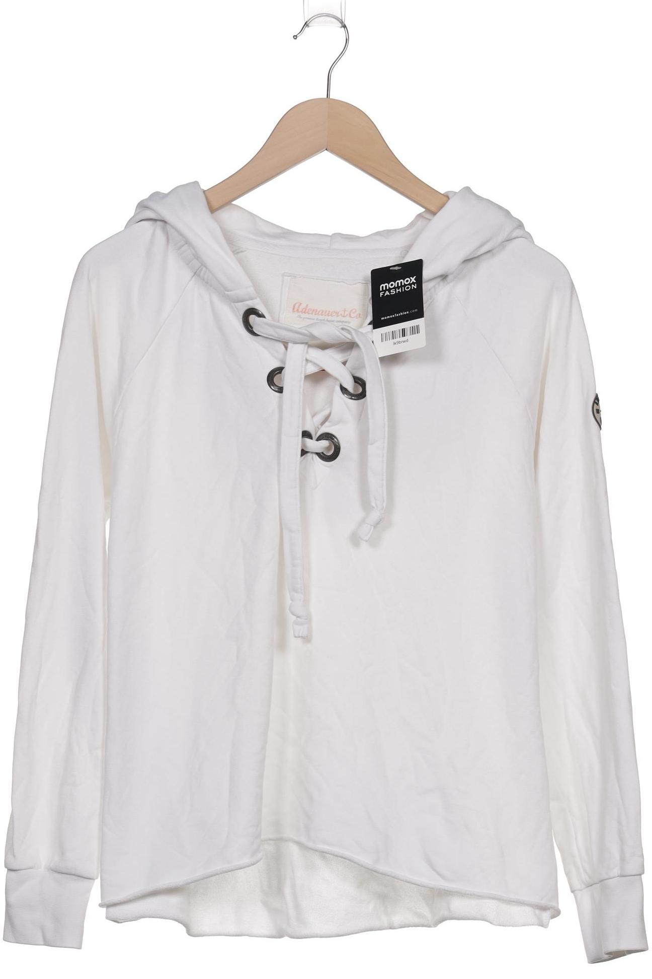 

Adenauer & Co Damen Kapuzenpullover, weiß, Gr. 36