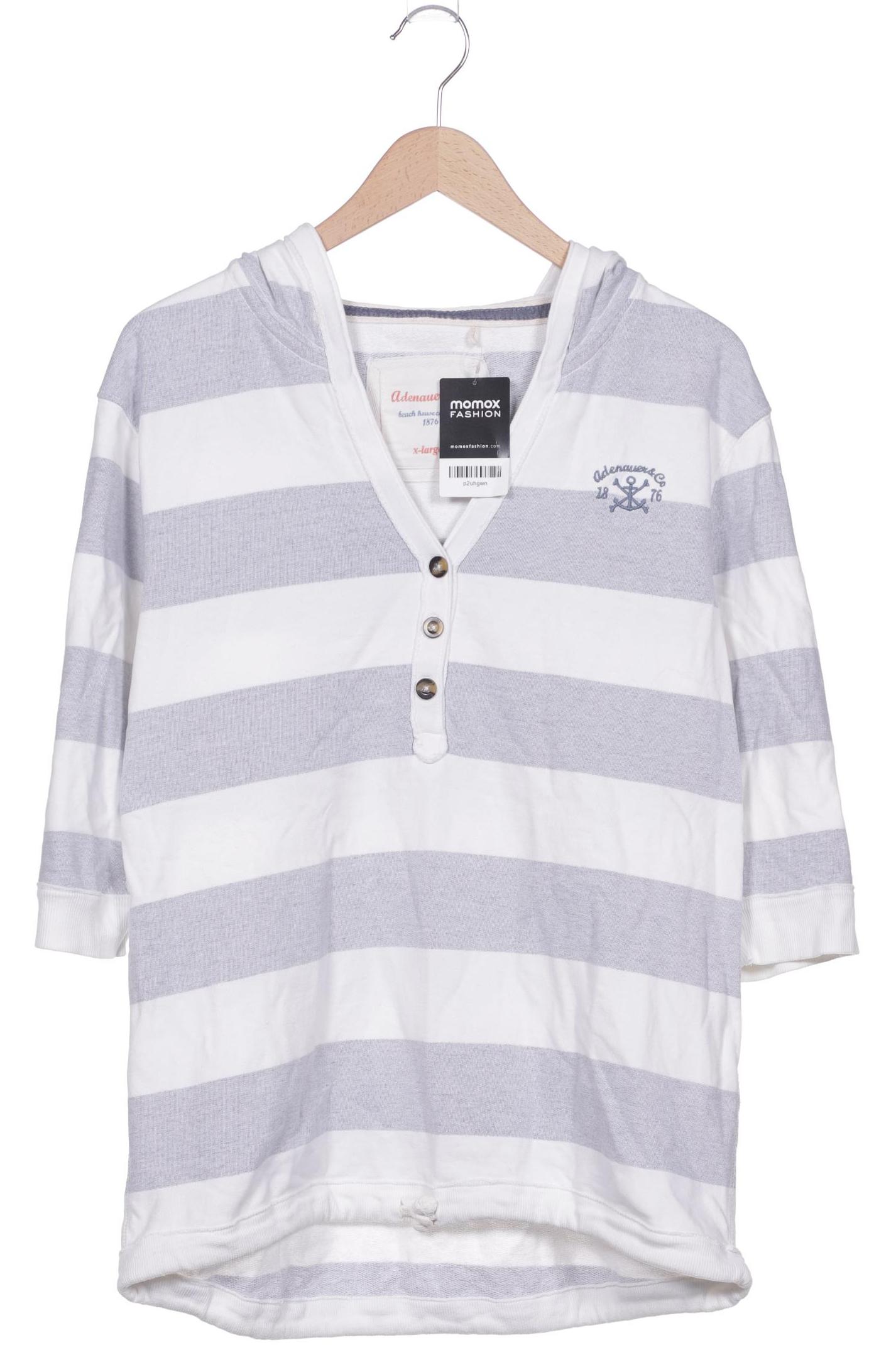 

Adenauer & Co Damen Kapuzenpullover, weiß, Gr. 44