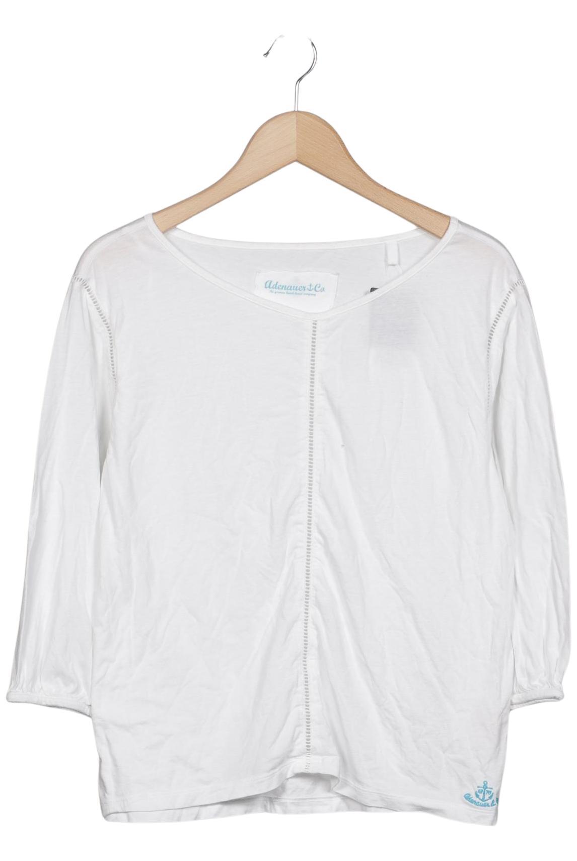 

Adenauer & Co Damen Langarmshirt, weiß, Gr. 38