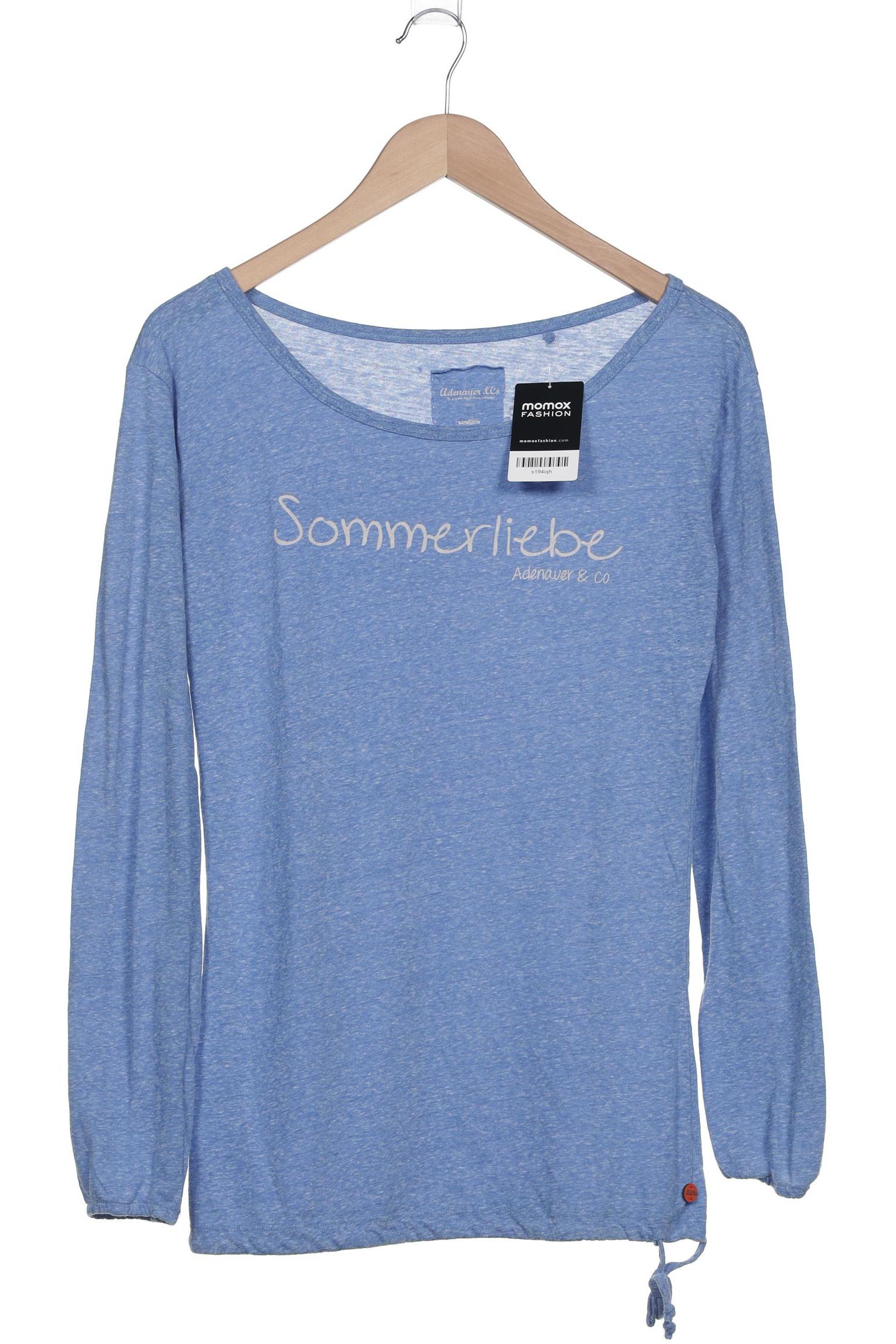

Adenauer & Co Damen Langarmshirt, blau, Gr. 38