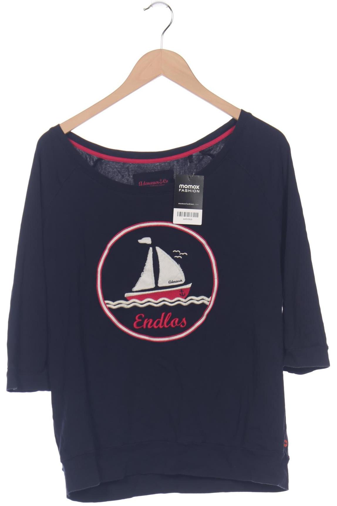 

Adenauer & Co Damen Langarmshirt, marineblau, Gr. 38