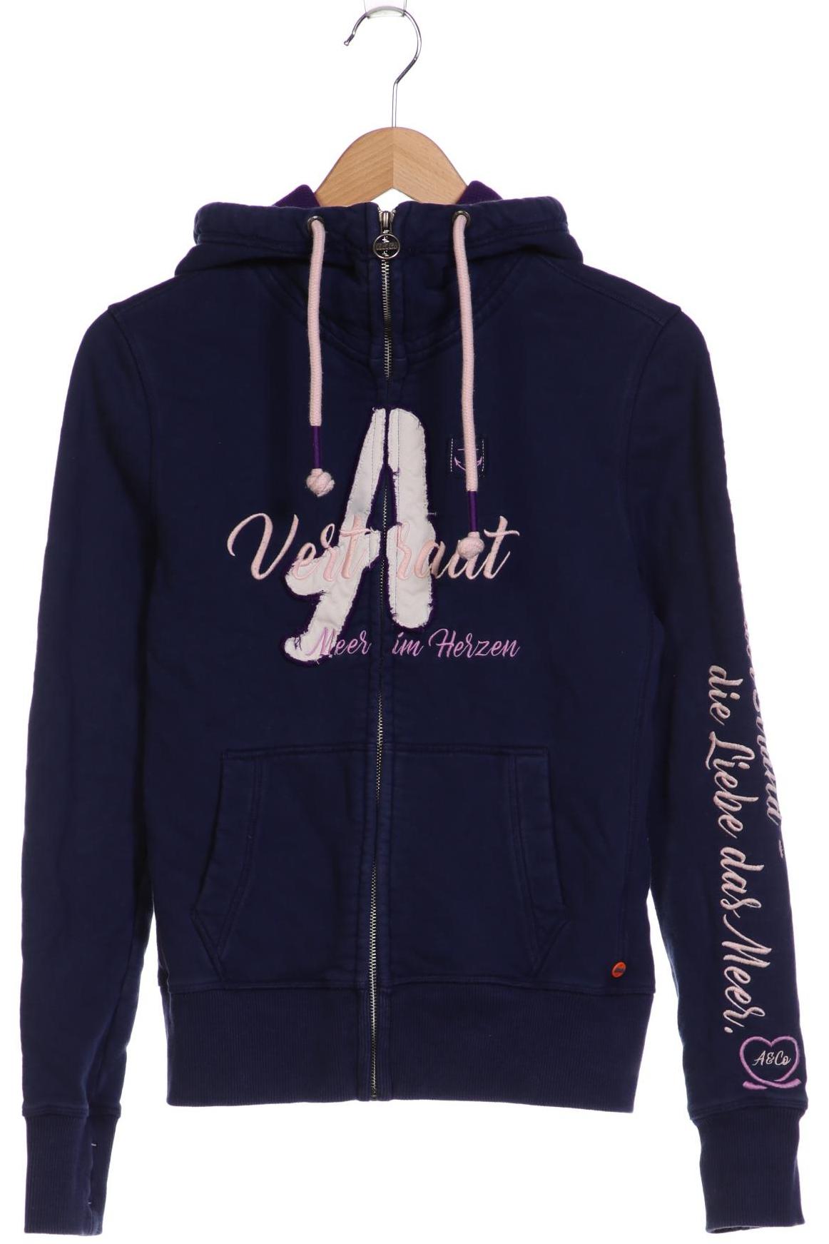 

Adenauer & Co Damen Kapuzenpullover, blau, Gr. 38