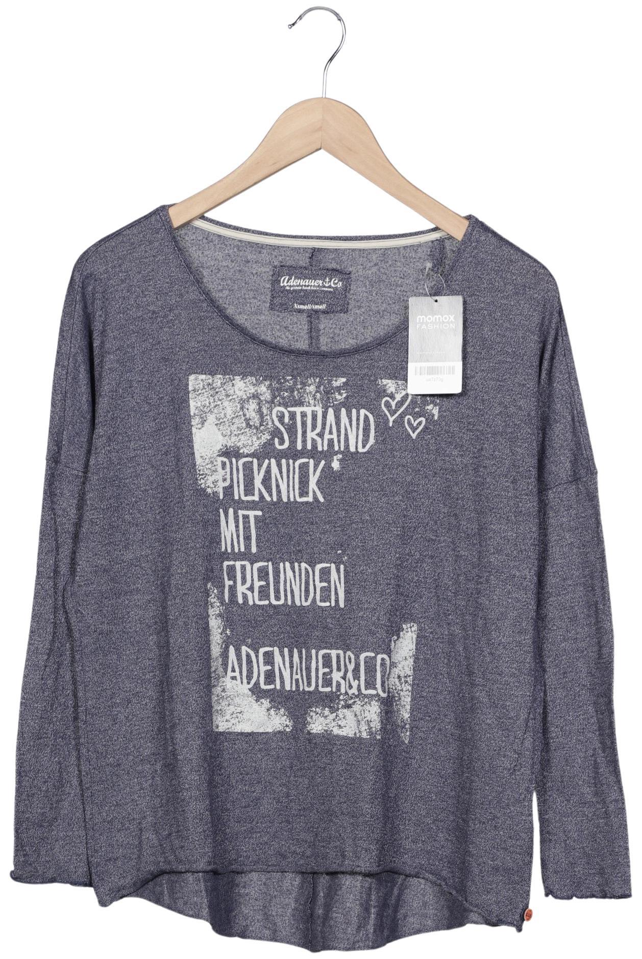 

Adenauer & Co Damen Langarmshirt, blau, Gr. 34