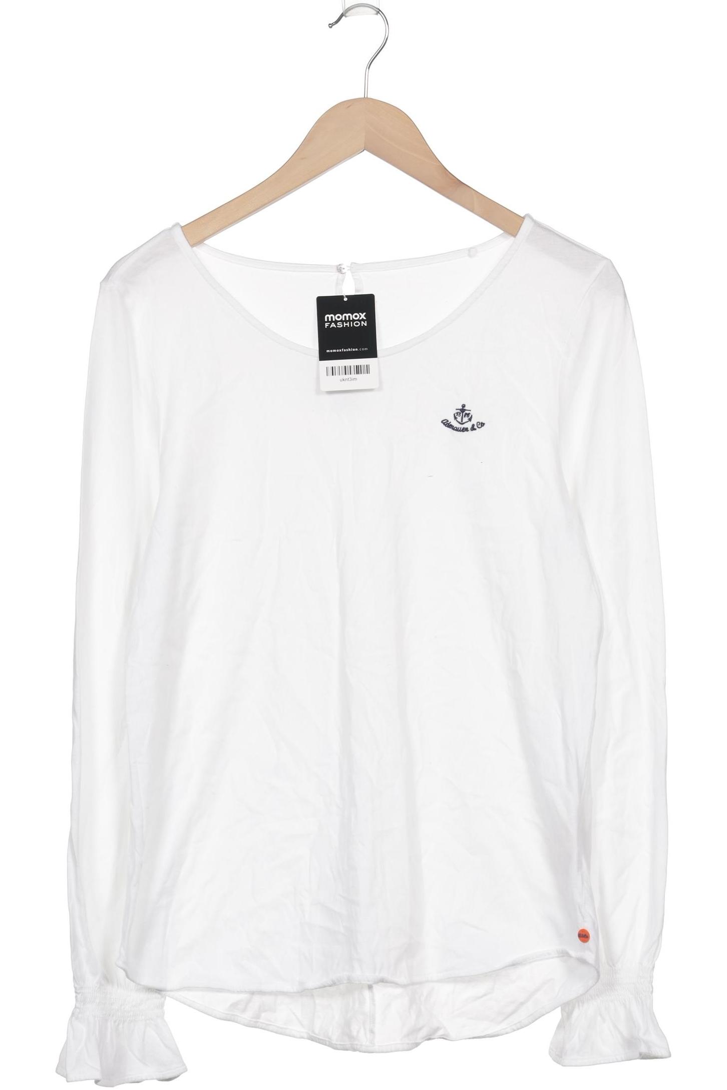 

Adenauer & Co Damen Langarmshirt, weiß, Gr. 38