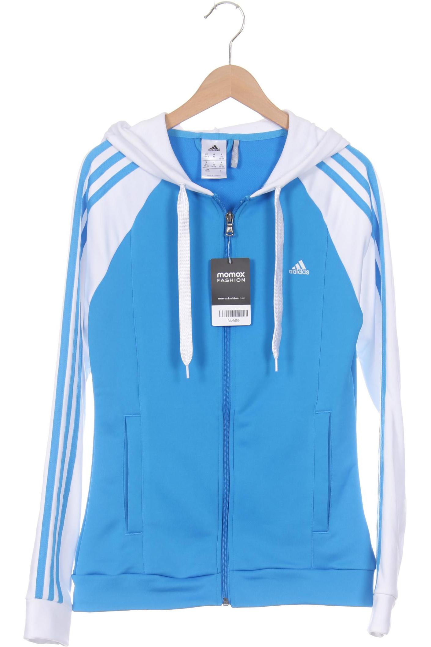 

adidas Damen Kapuzenpullover, blau, Gr. 34