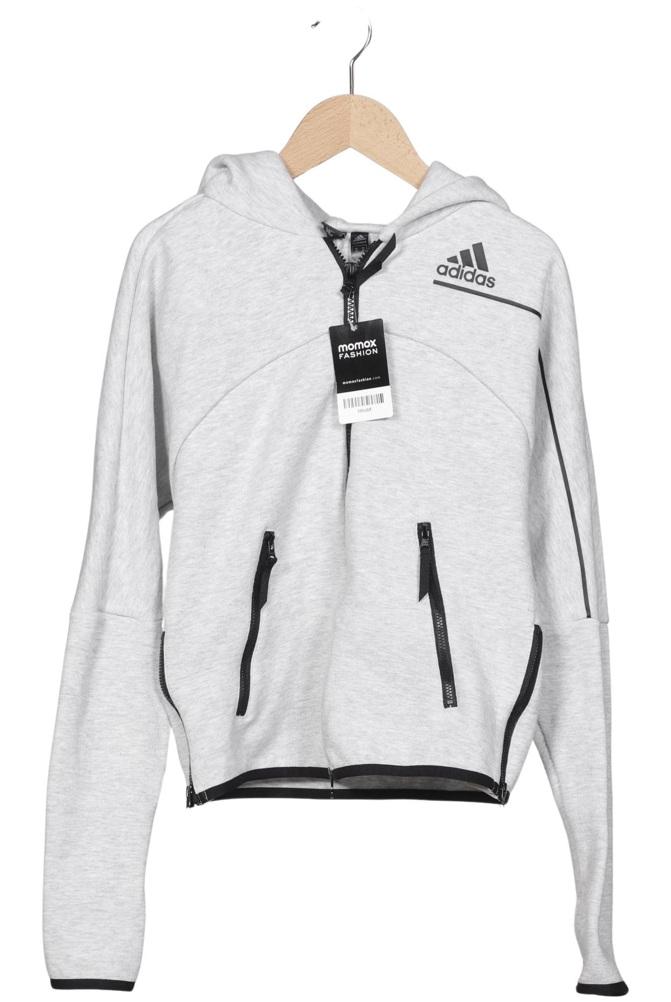 

adidas Damen Kapuzenpullover, grau, Gr. 34