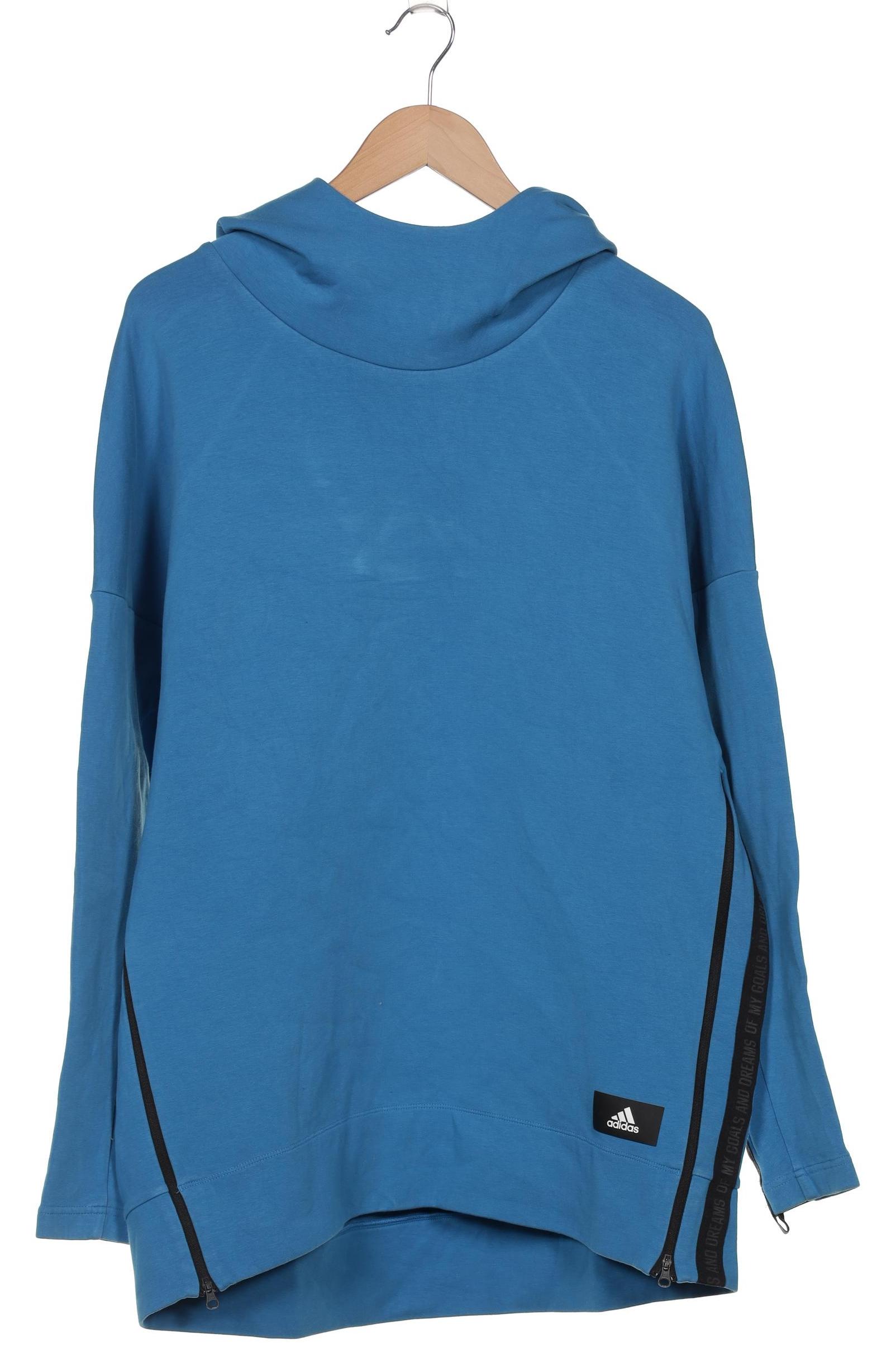 

adidas Damen Kapuzenpullover, blau, Gr. 42