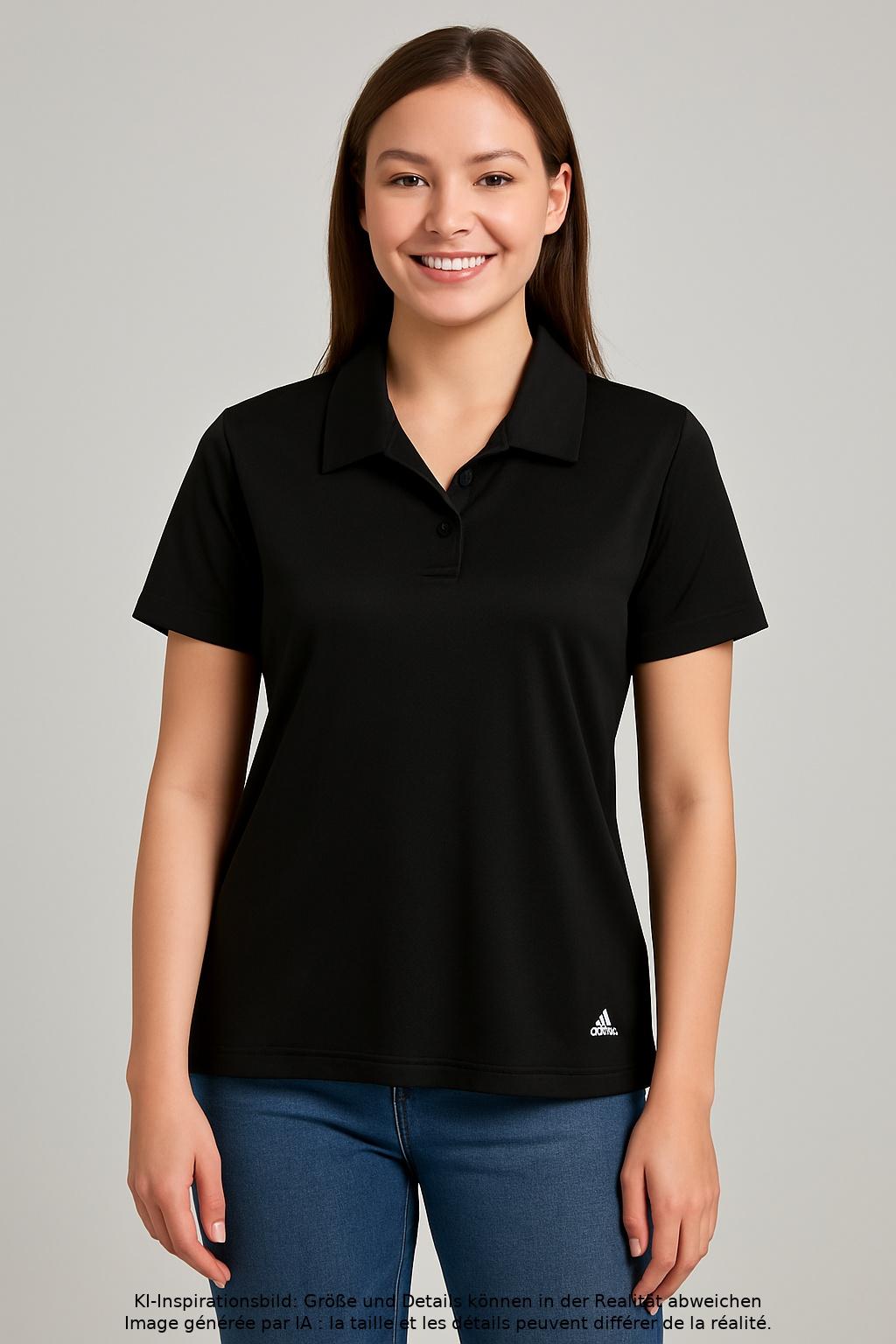 

adidas Damen Poloshirt, schwarz, Gr. 44