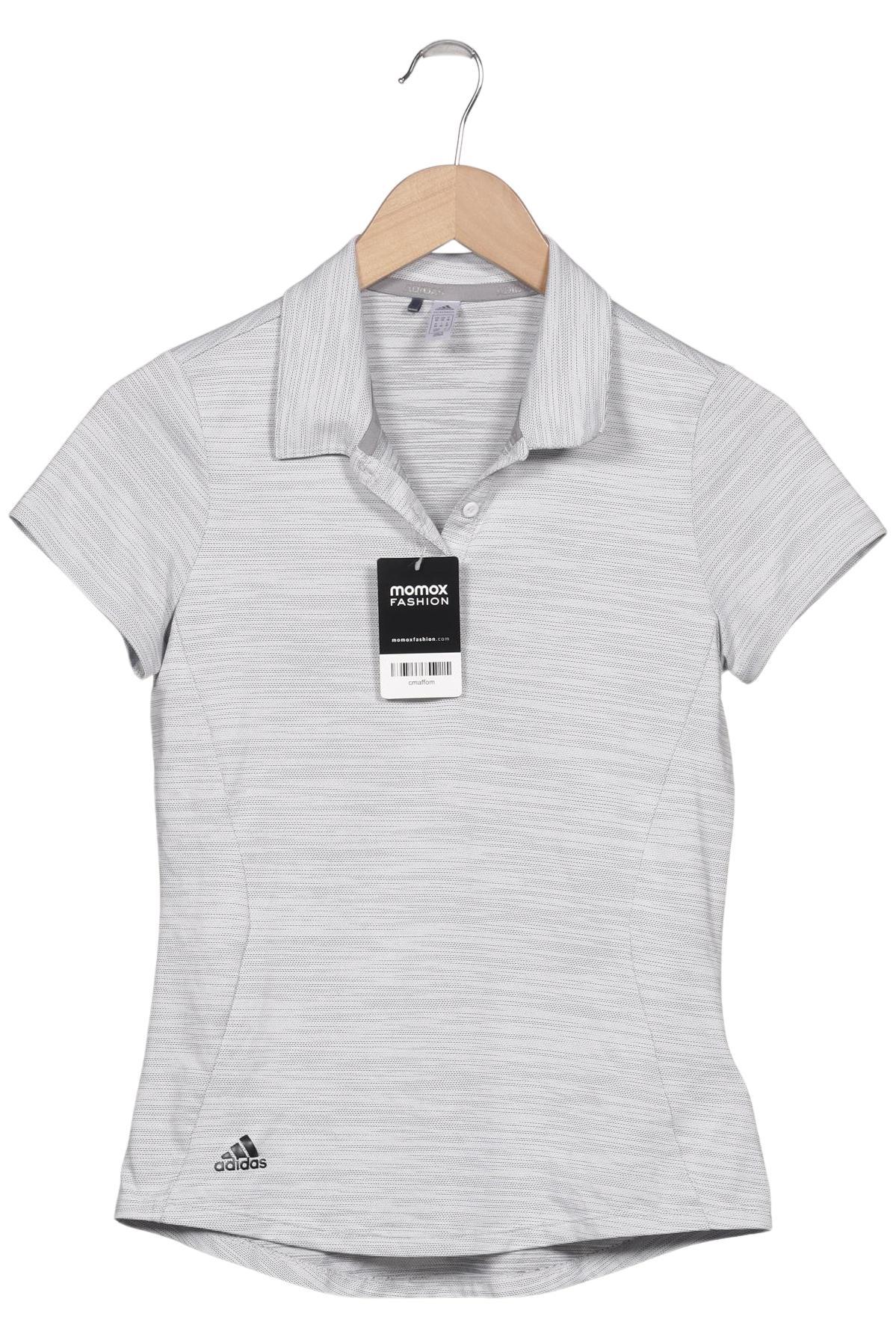 

adidas Damen Poloshirt, grau, Gr. 34