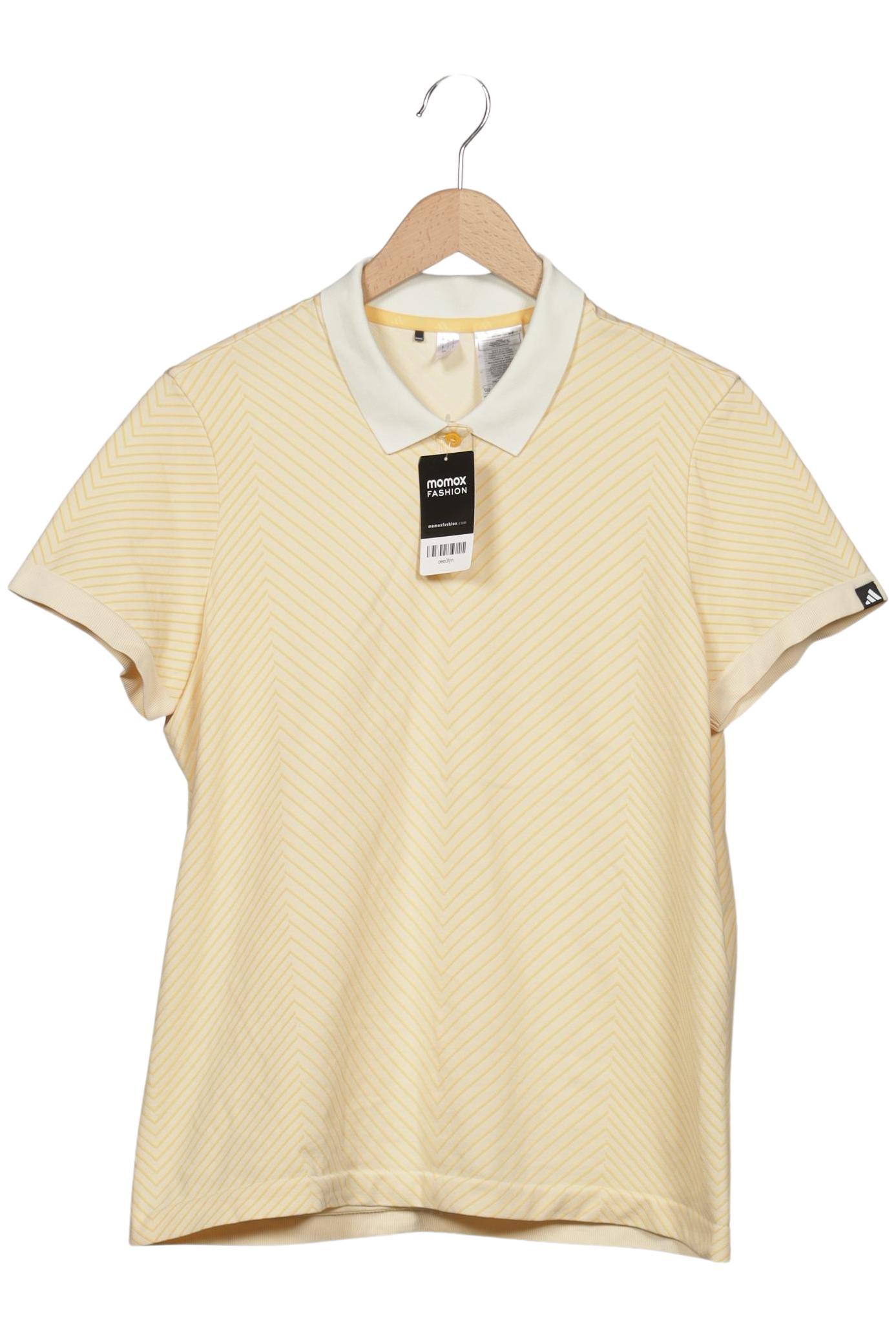 

adidas Damen Poloshirt, gelb, Gr. 42