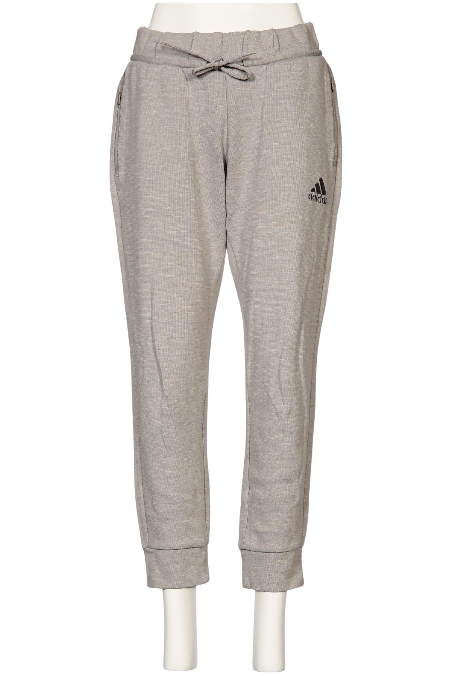 

adidas Damen Stoffhose, grau, Gr. 36