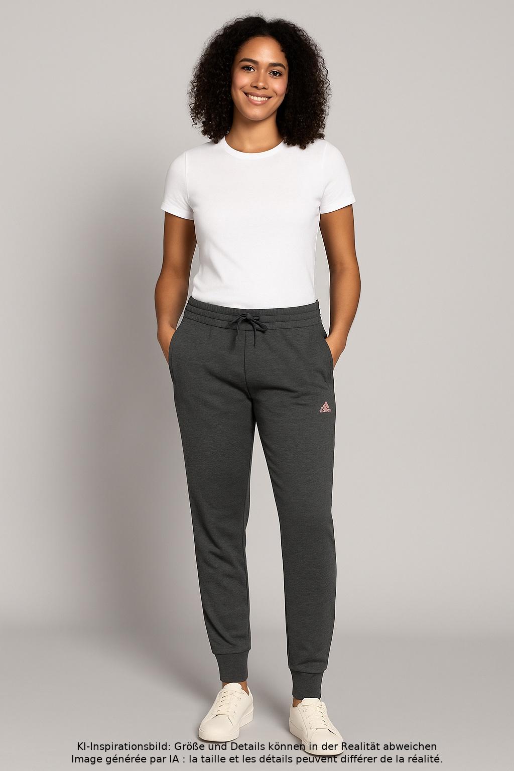 

adidas Damen Stoffhose, grau, Gr. 0