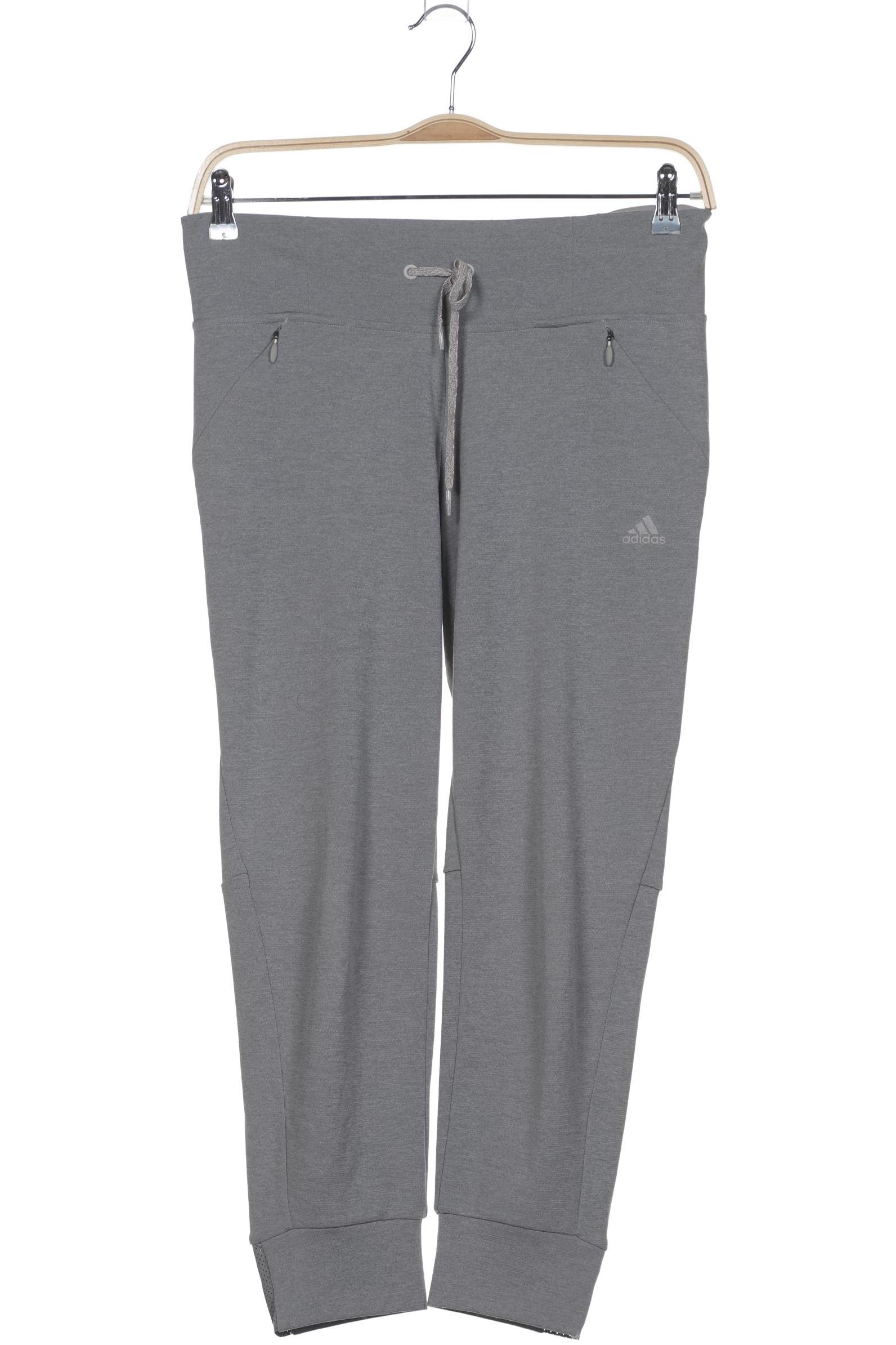 

adidas Damen Stoffhose, grau, Gr. 0