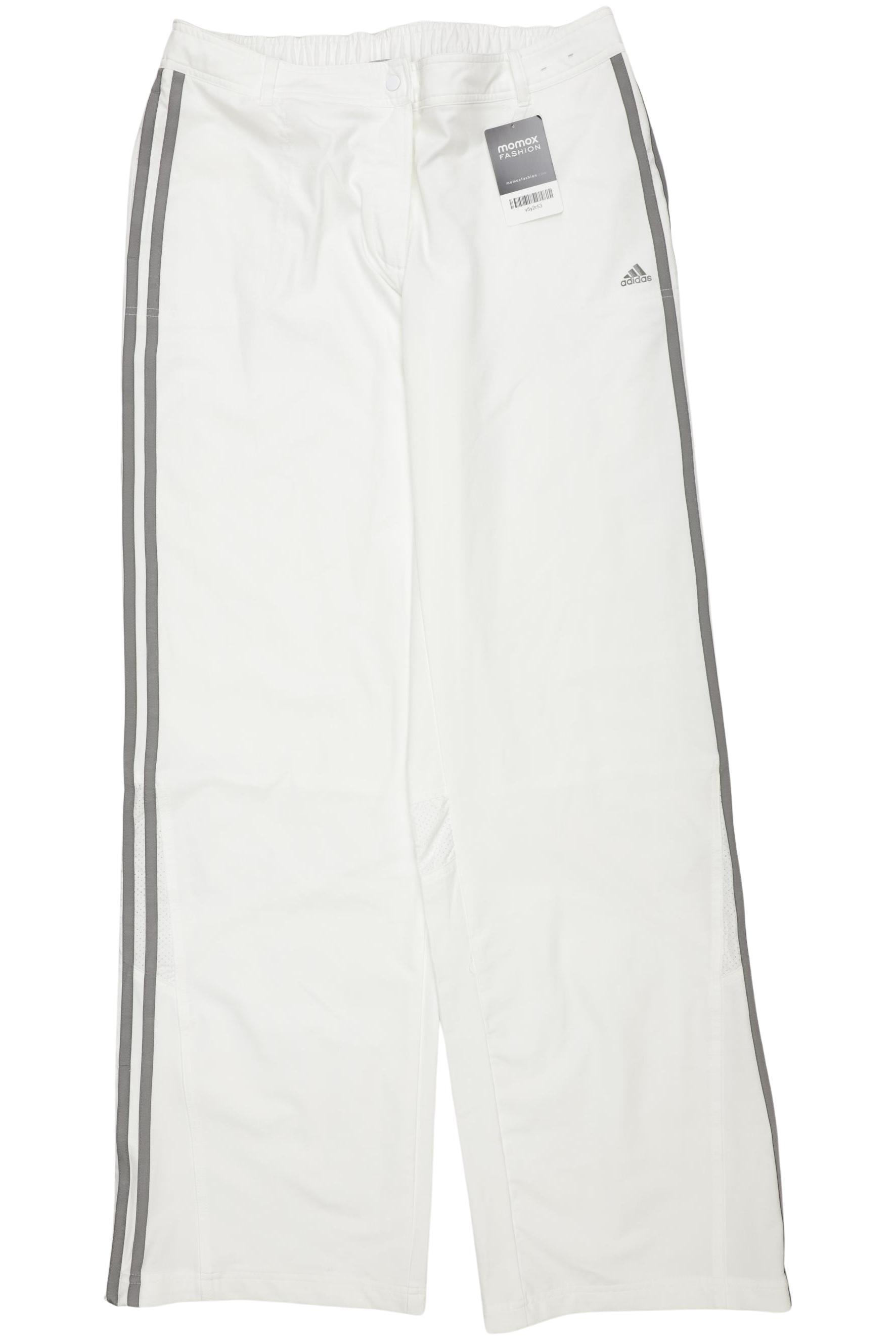 

adidas Damen Stoffhose, weiß, Gr. 42