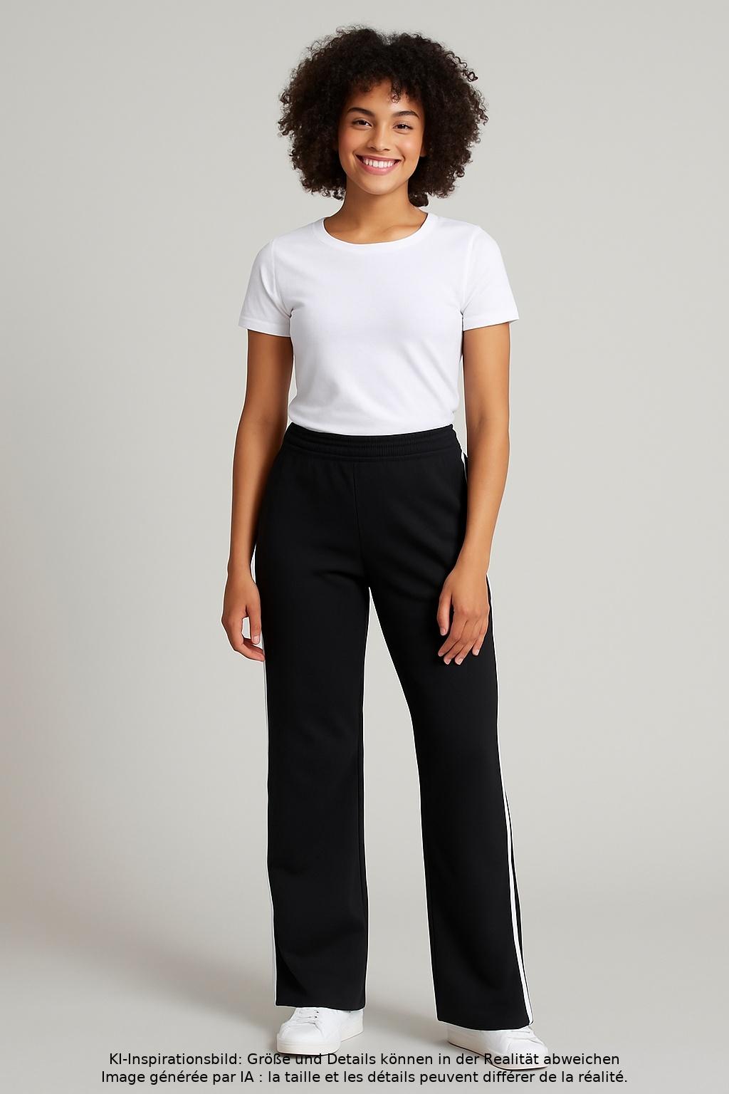 

adidas Damen Stoffhose, schwarz, Gr. 36