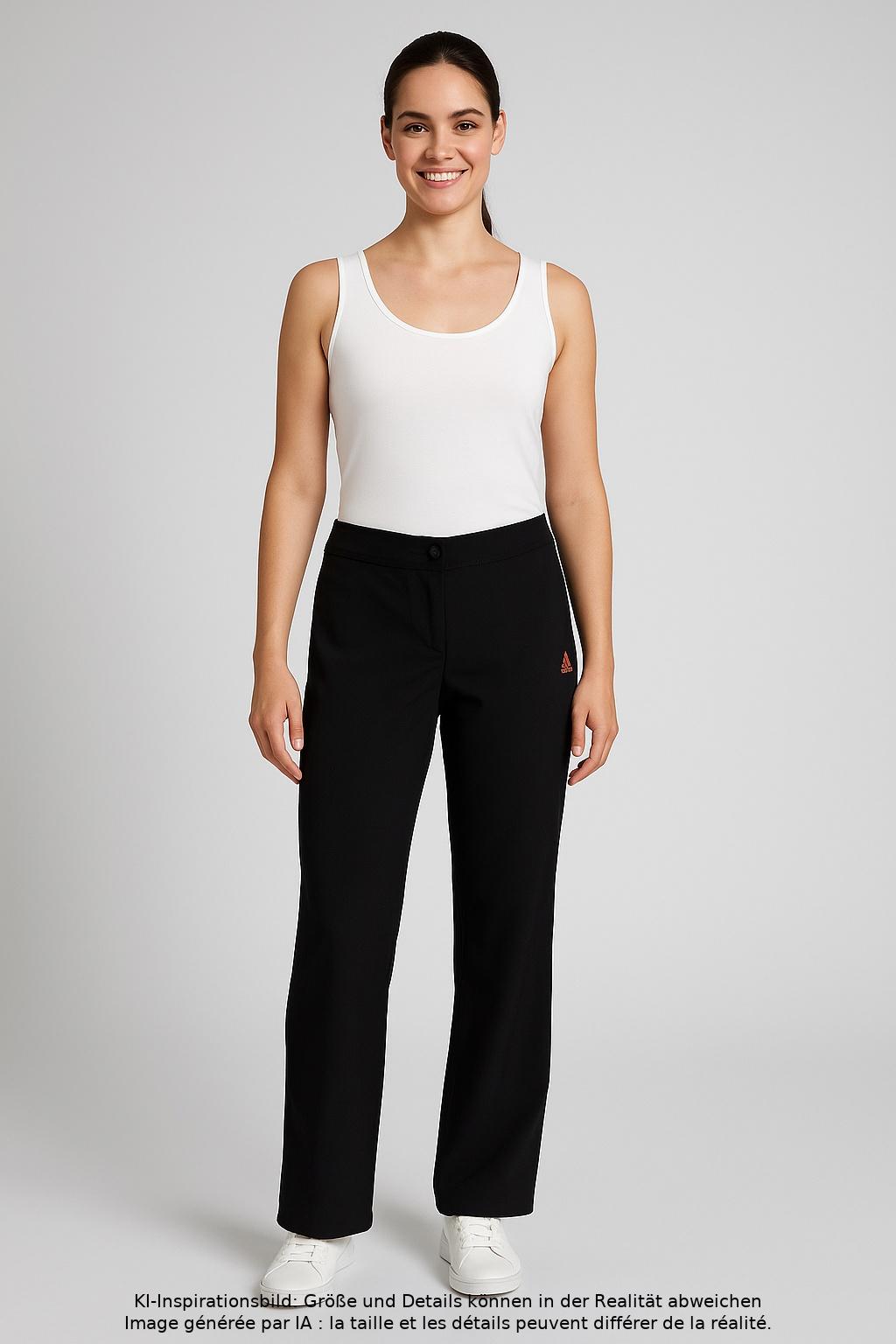 

adidas Damen Stoffhose, schwarz, Gr. 38