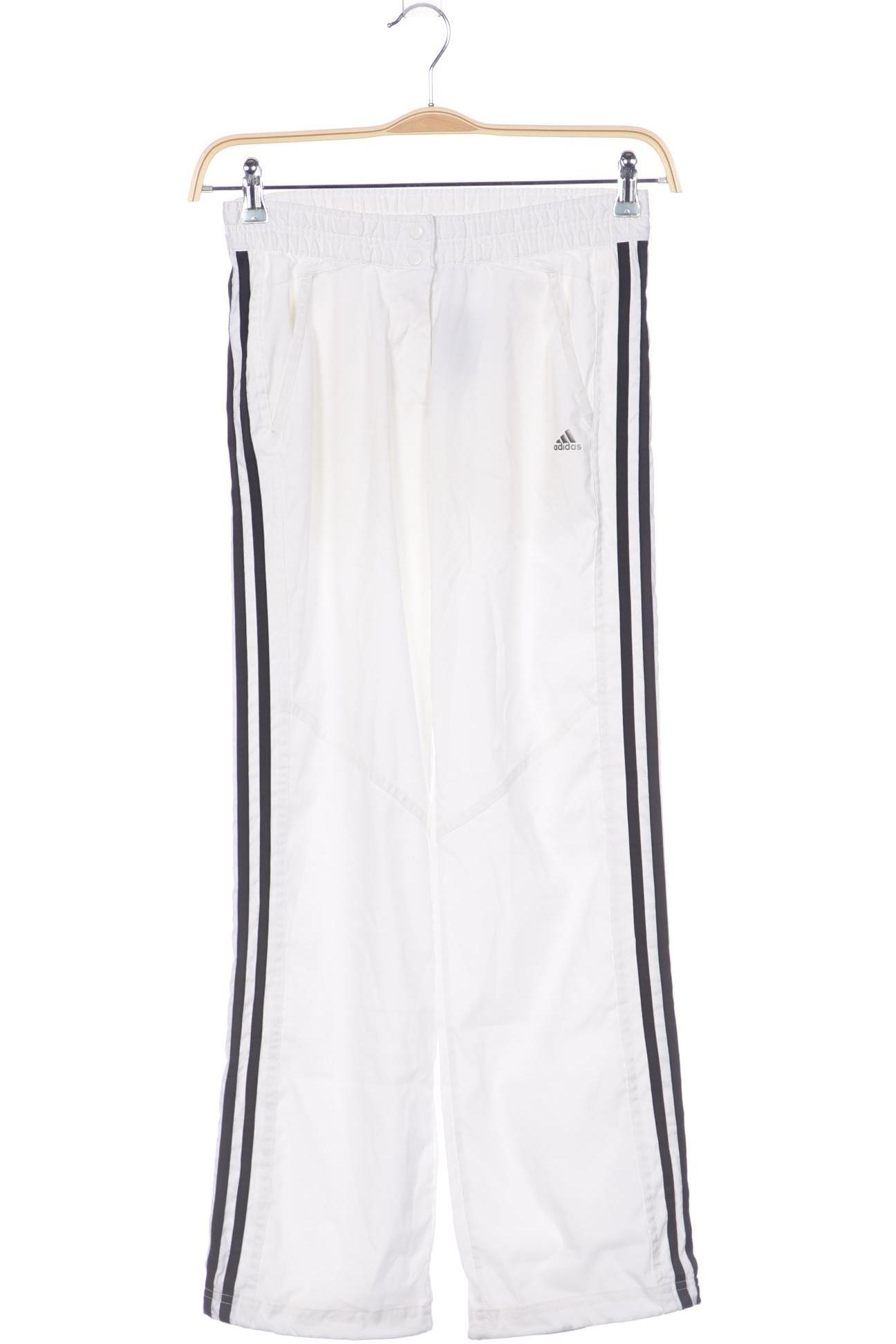 

adidas Damen Stoffhose, weiß, Gr. 34