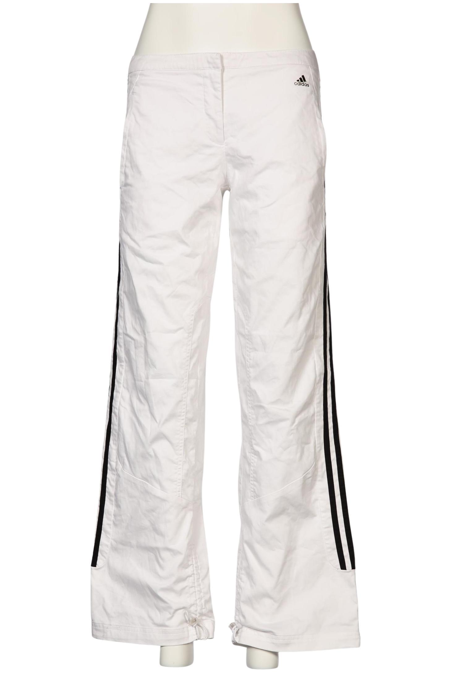

adidas Damen Stoffhose, weiß, Gr. 40