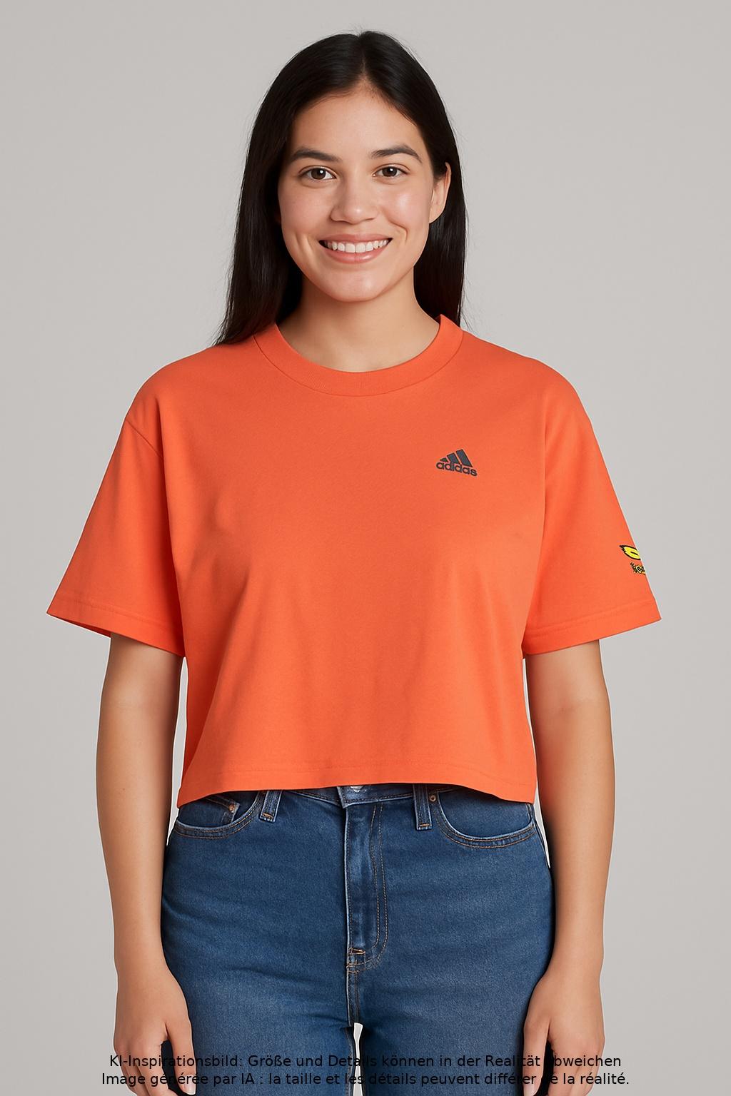 

adidas Damen T-Shirt, orange, Gr. 36