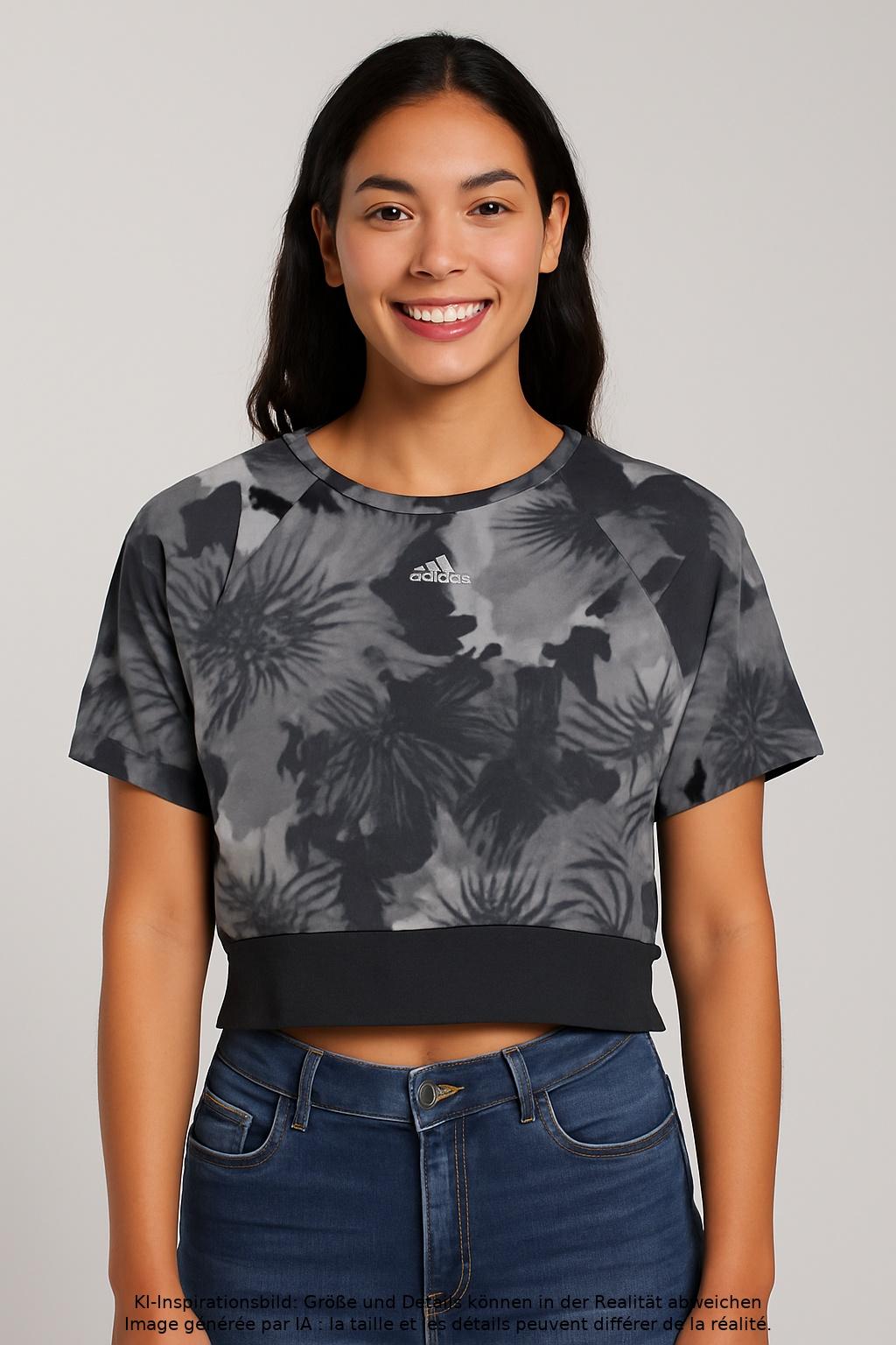 

adidas Damen T-Shirt, grau, Gr. 38