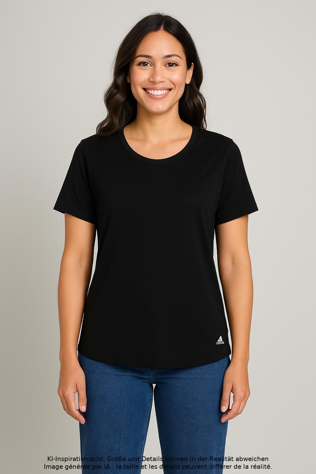 

adidas Damen T-Shirt, schwarz, Gr. 38