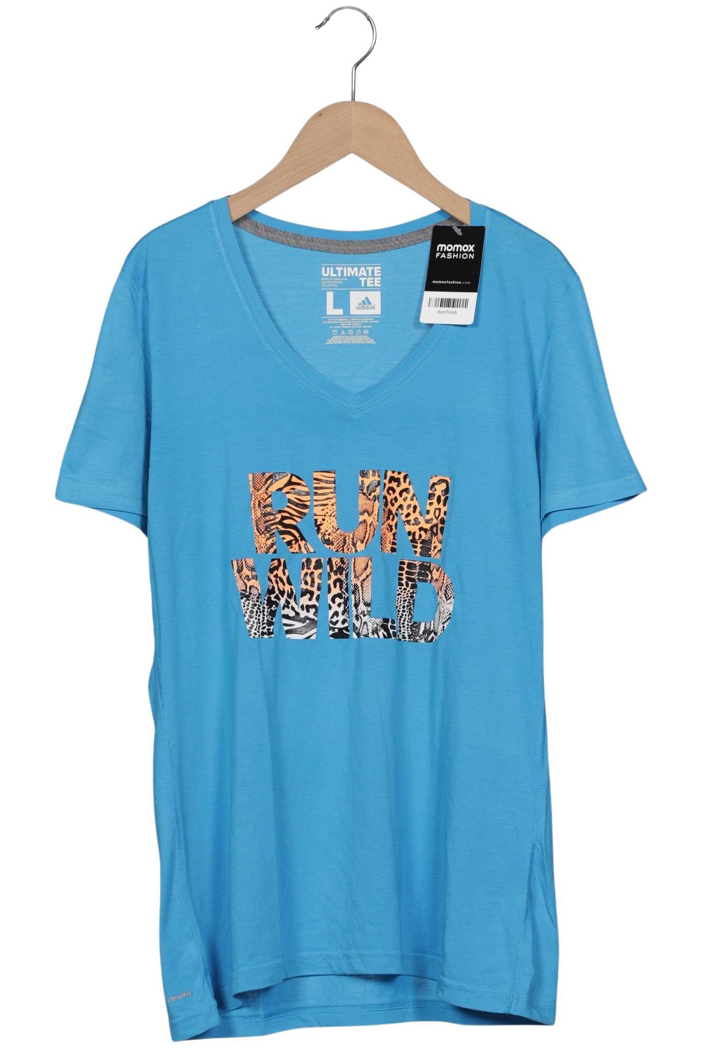 

adidas Damen T-Shirt, blau, Gr. 42