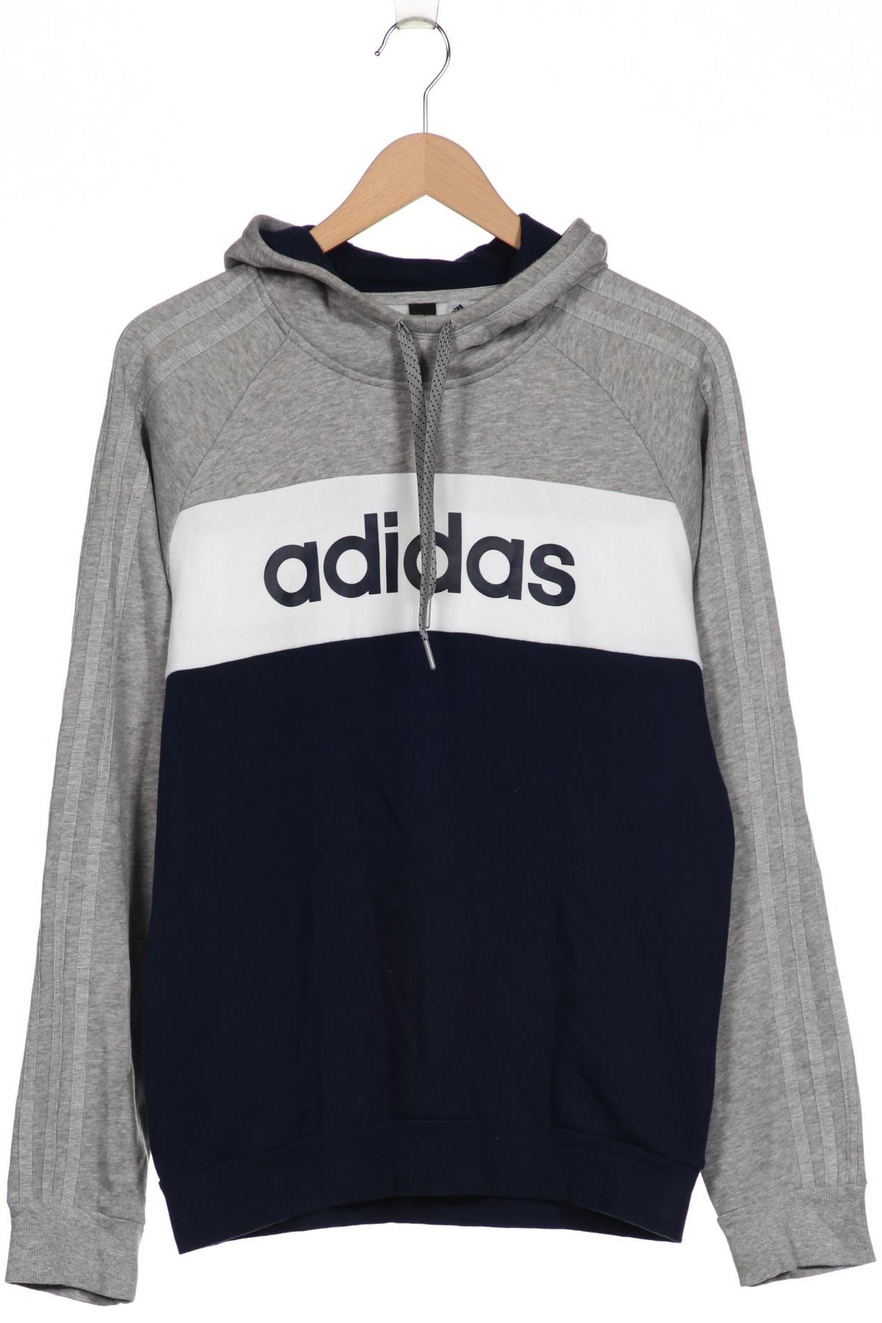 

adidas Herren Kapuzenpullover, grau, Gr. 48
