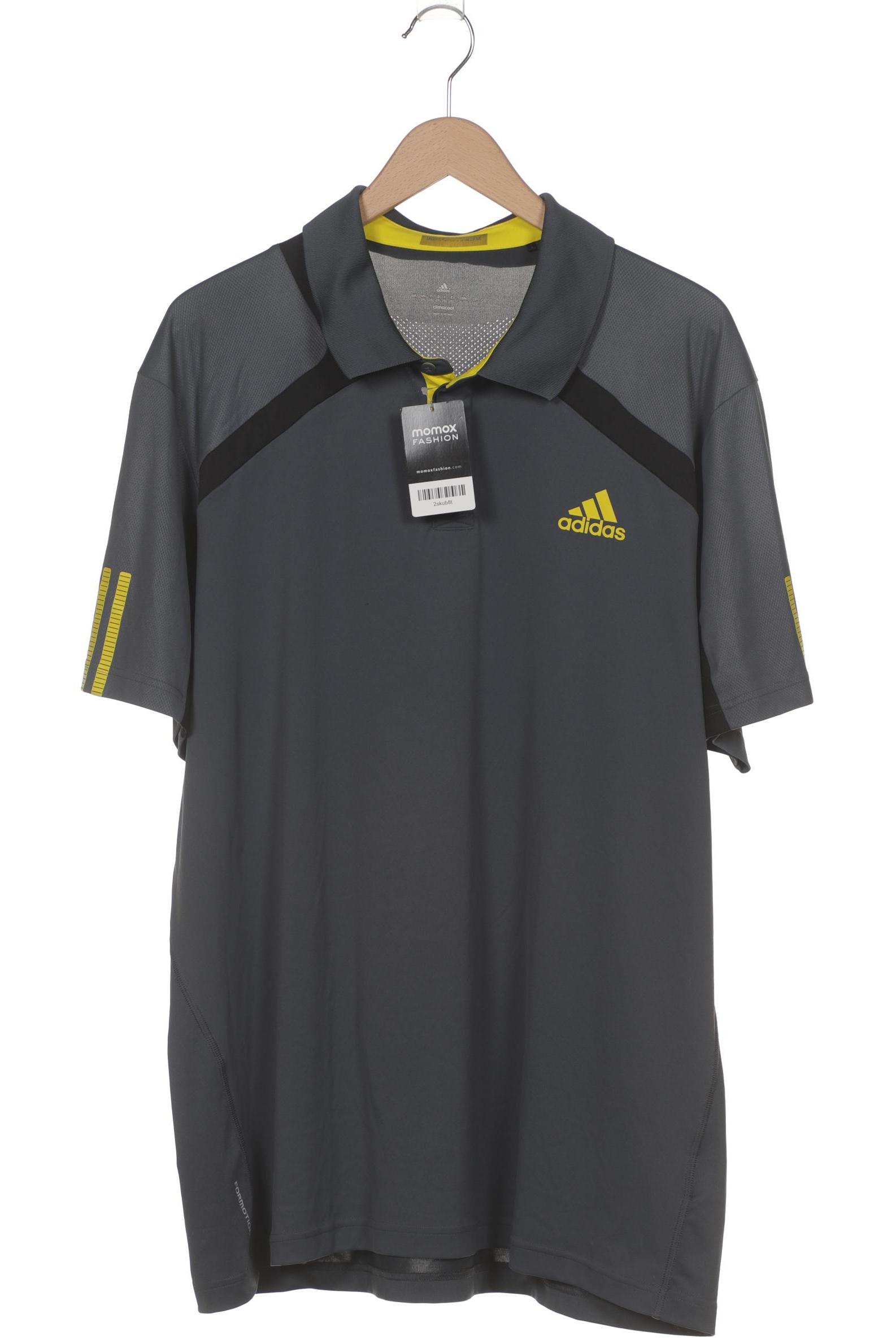 

adidas Herren Poloshirt, grau, Gr. 56