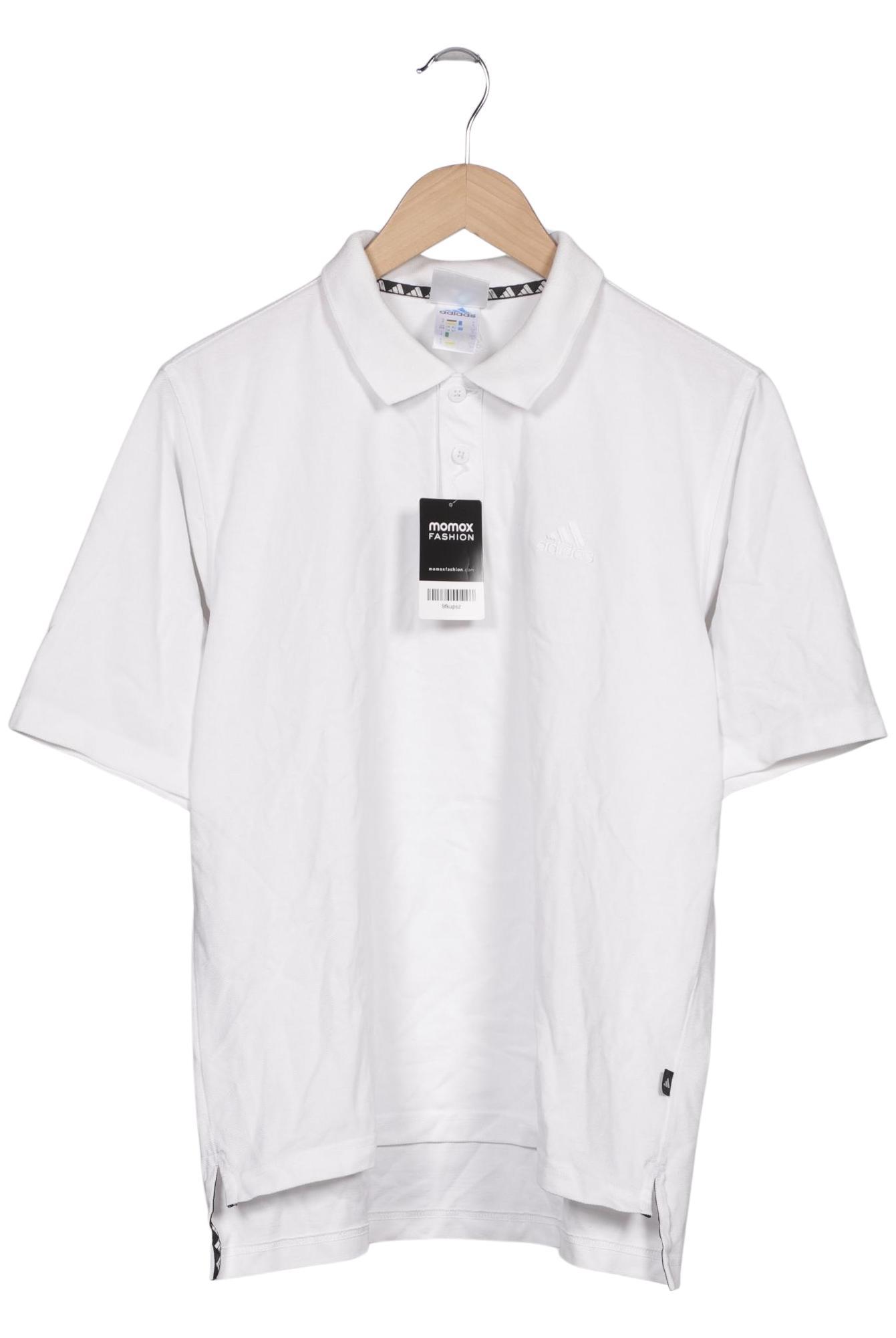 

adidas Herren Poloshirt, weiß, Gr. 46
