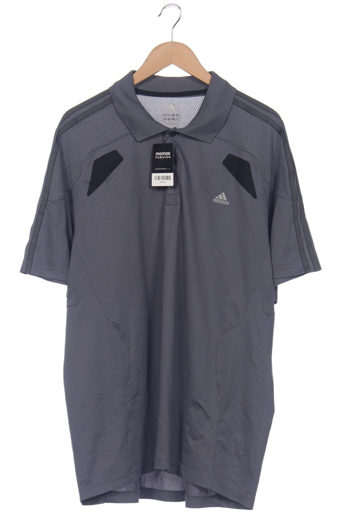 

adidas Herren Poloshirt, grau, Gr. 56