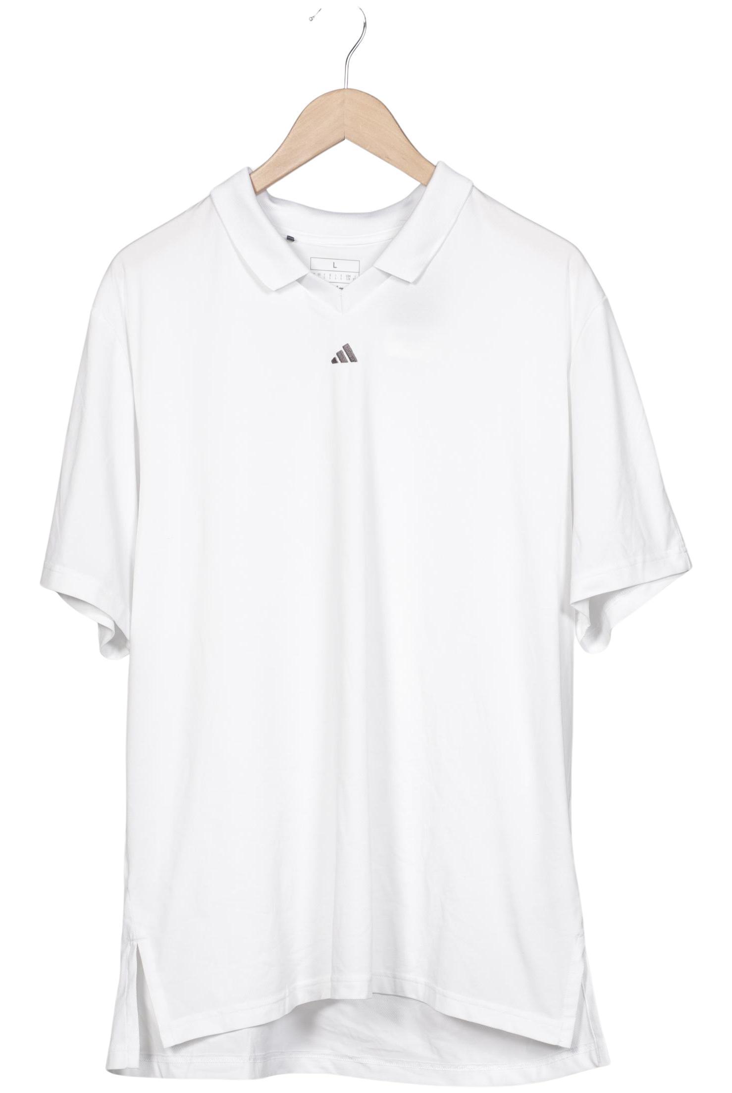 

adidas Herren Poloshirt, weiß, Gr. 52