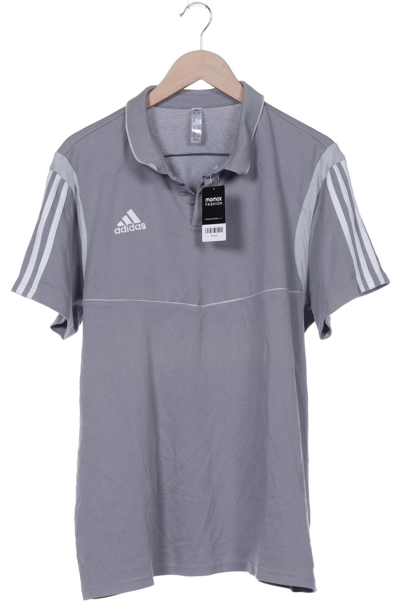 

adidas Herren Poloshirt, grau, Gr. 56
