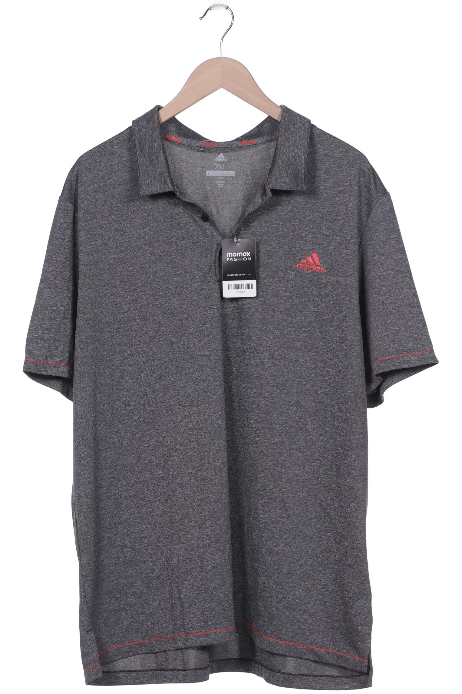 

adidas Herren Poloshirt, grau, Gr. 56