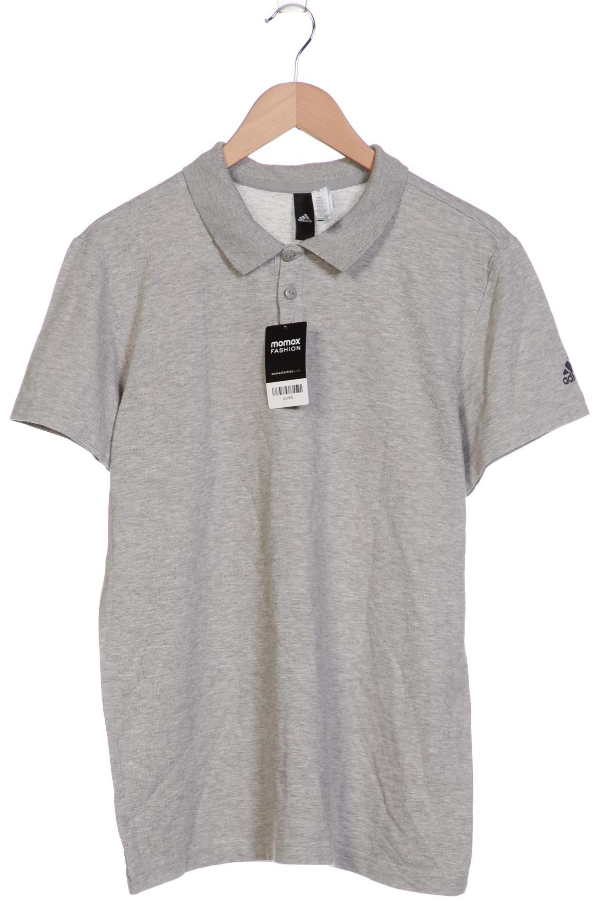 

adidas Herren Poloshirt, grau, Gr. 48