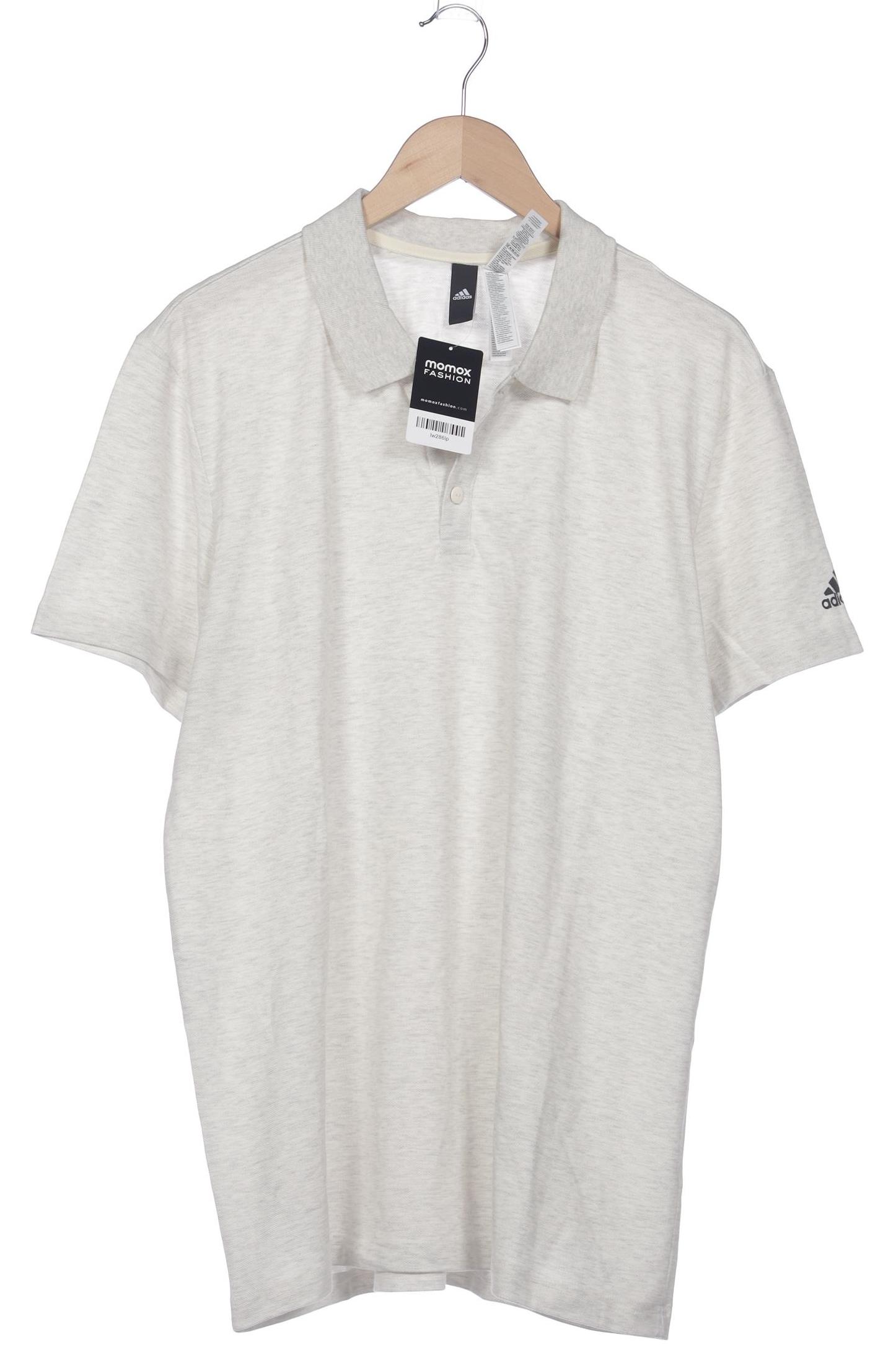 

adidas Herren Poloshirt, grau, Gr. 54