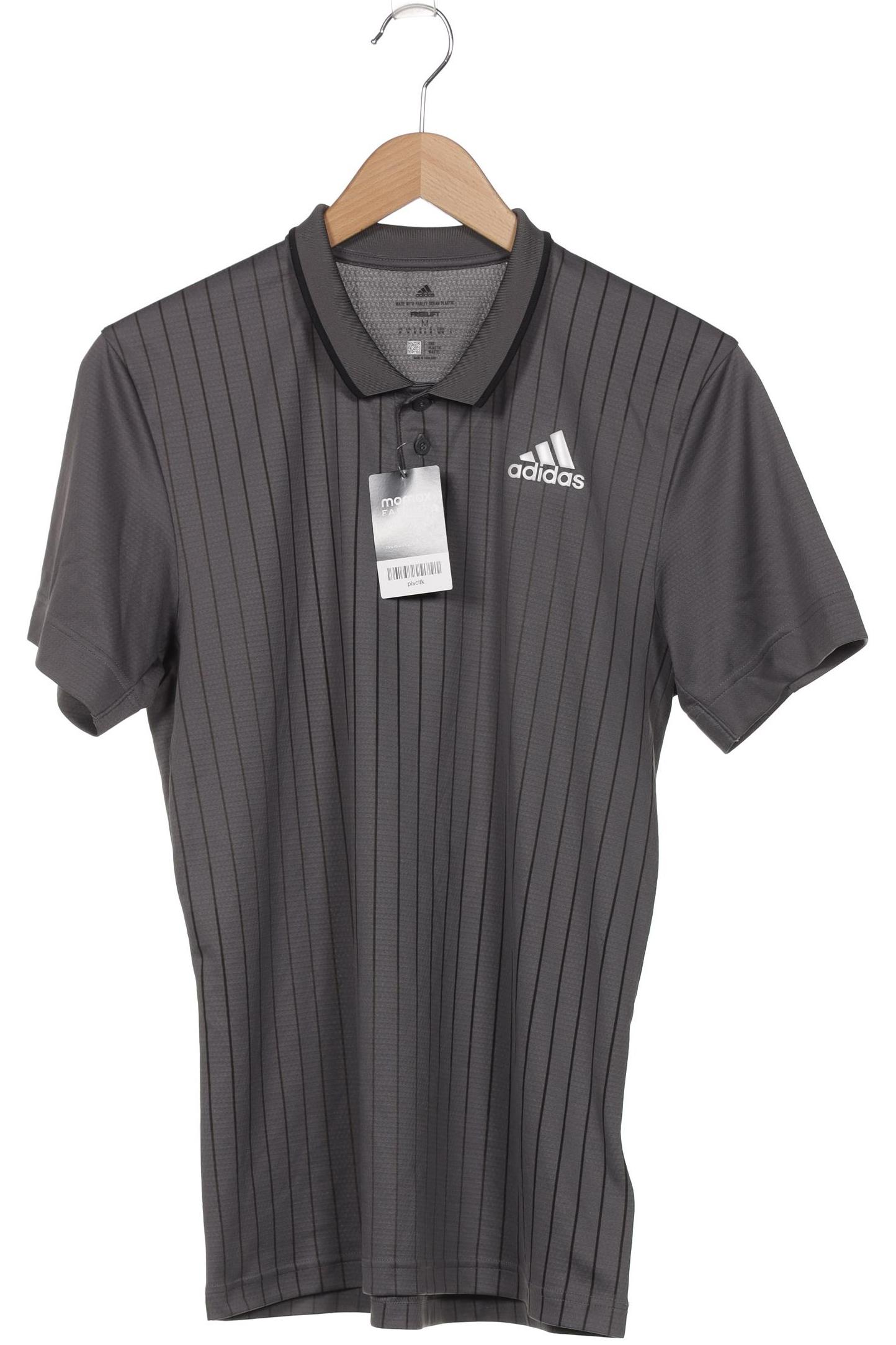 

adidas Herren Poloshirt, grau, Gr. 48