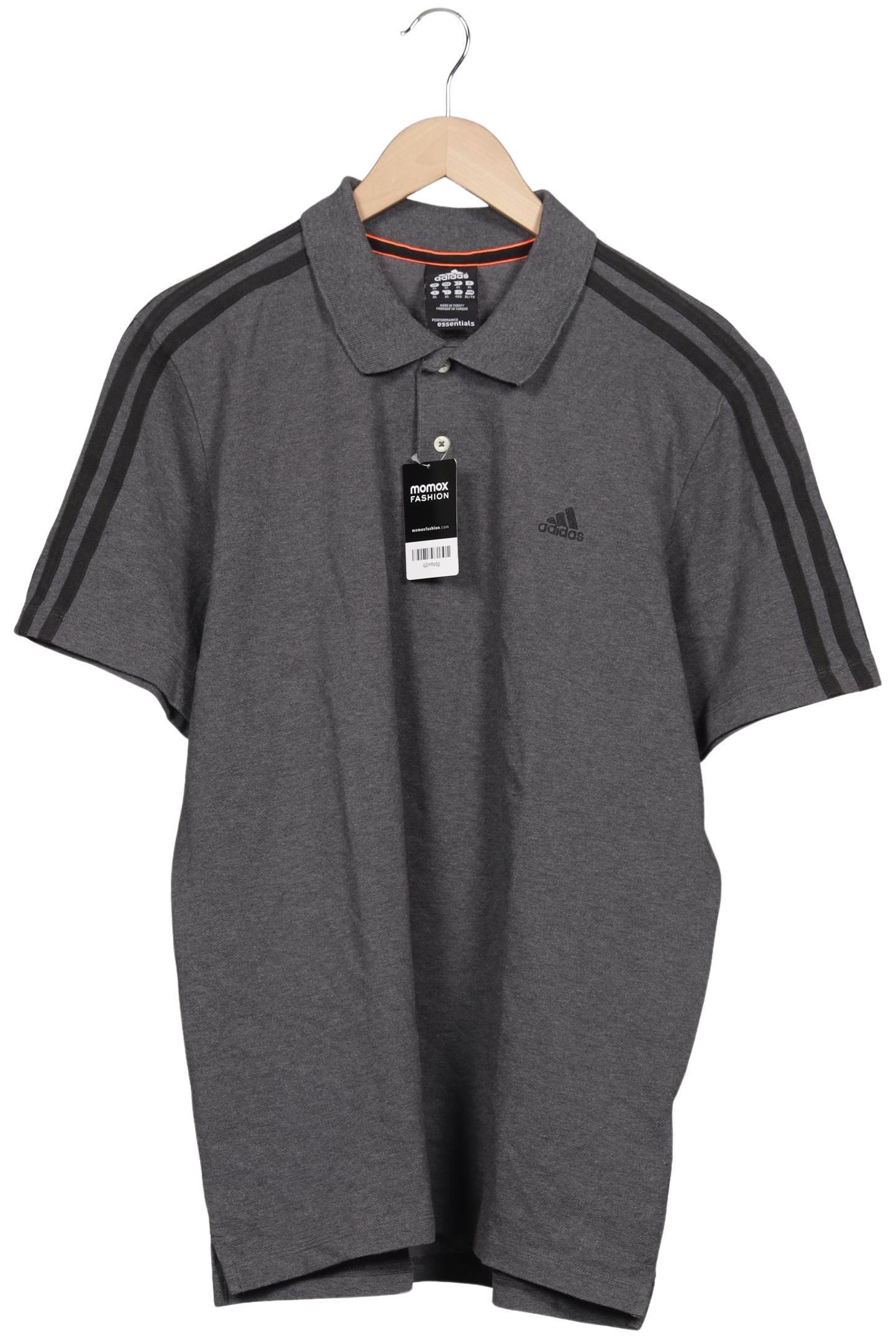 

adidas Herren Poloshirt, grau, Gr. 54
