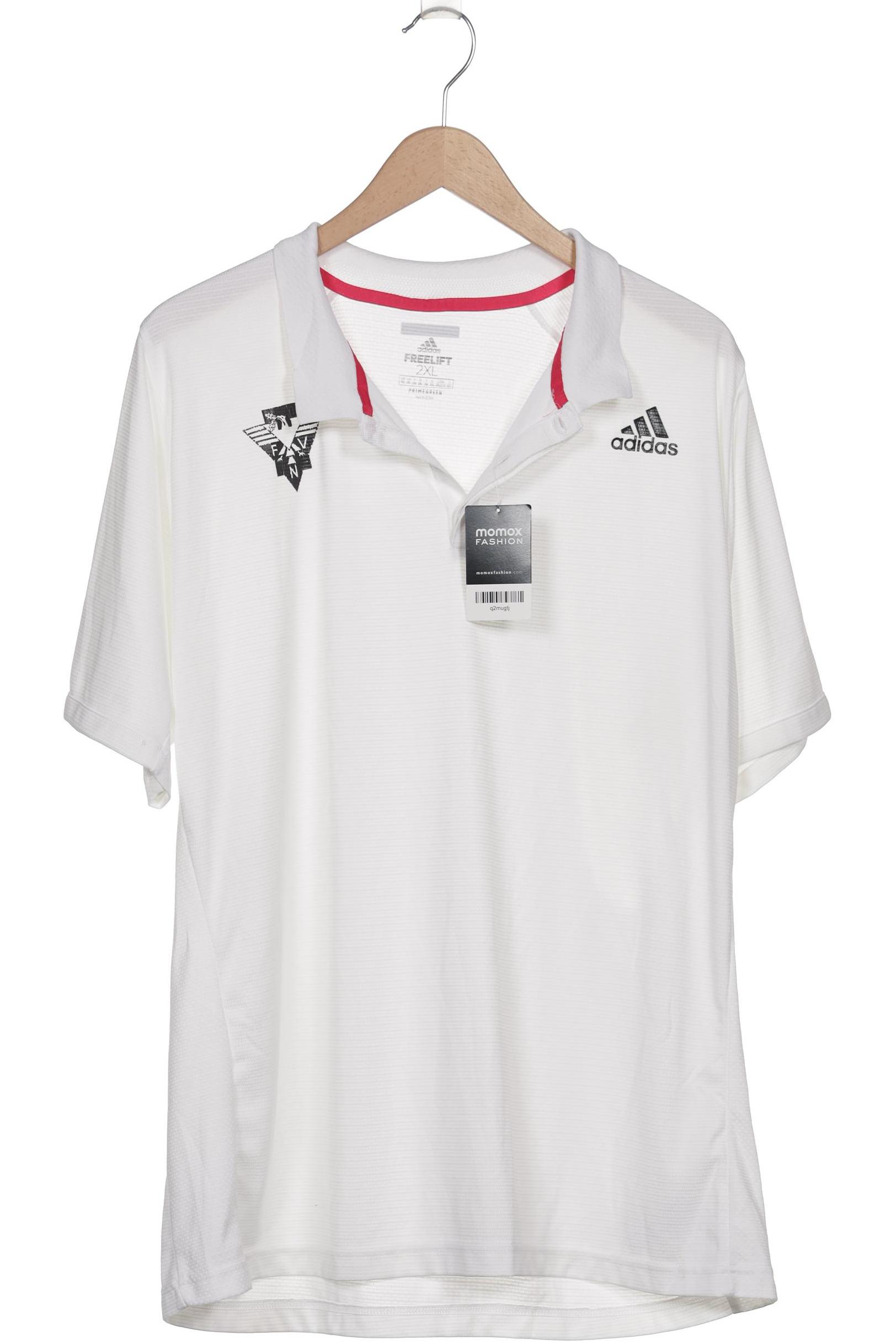

adidas Herren Poloshirt, weiß, Gr. 56